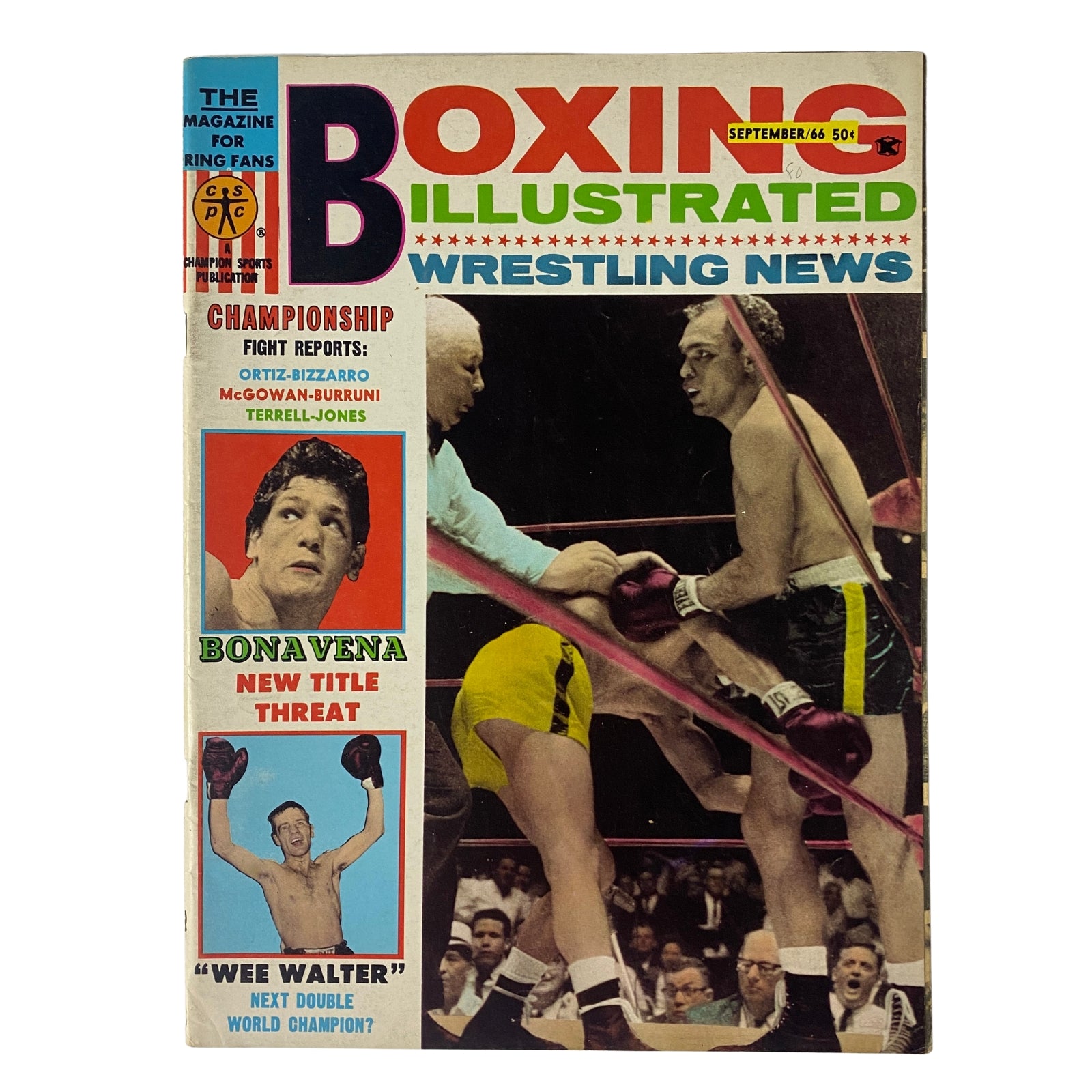 Boxing Illustrated Magazine September 1966 Ringo Bonavena No Label
