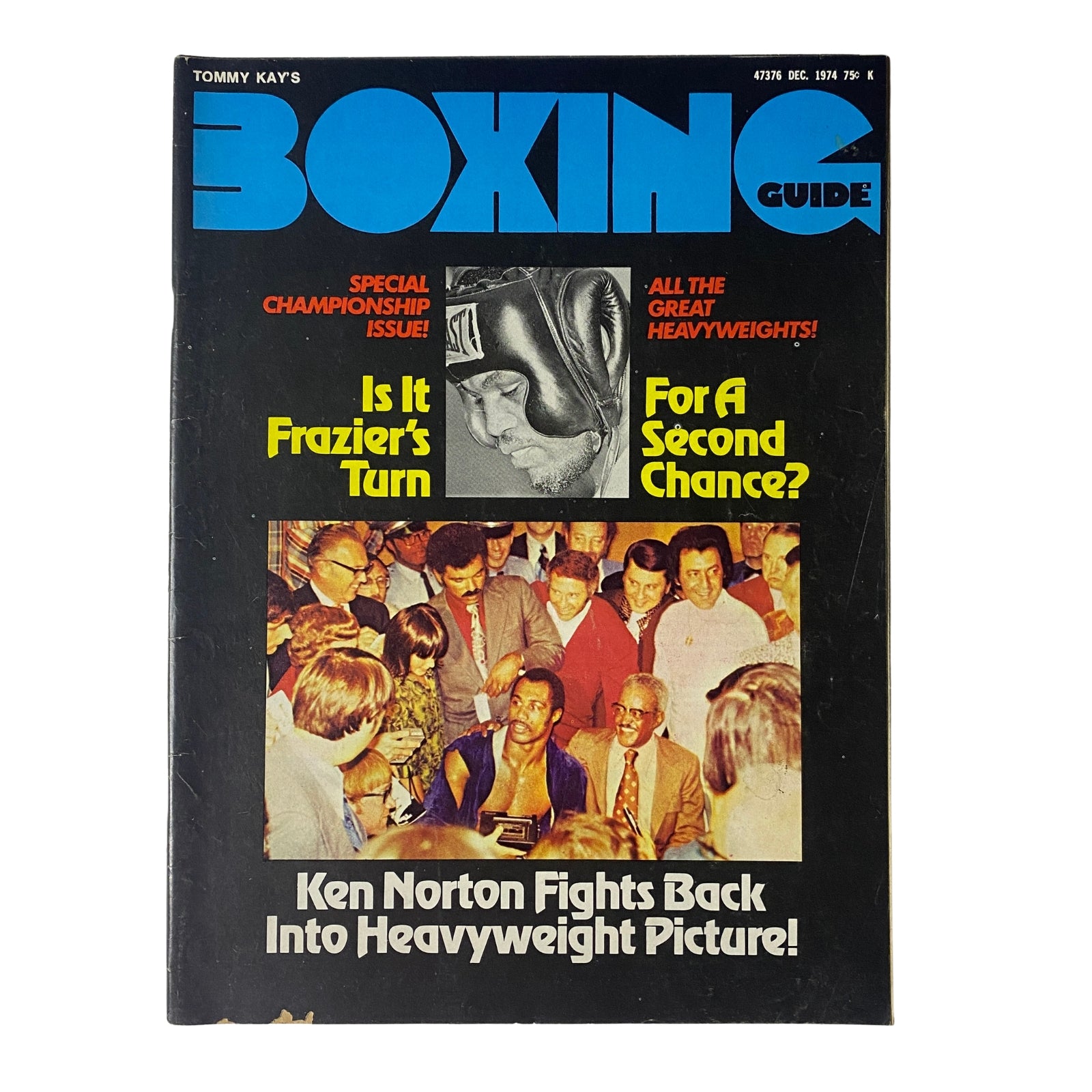 Boxing Guide Magazine December 1974 Joe Frazier, Ken Norton No Label VG