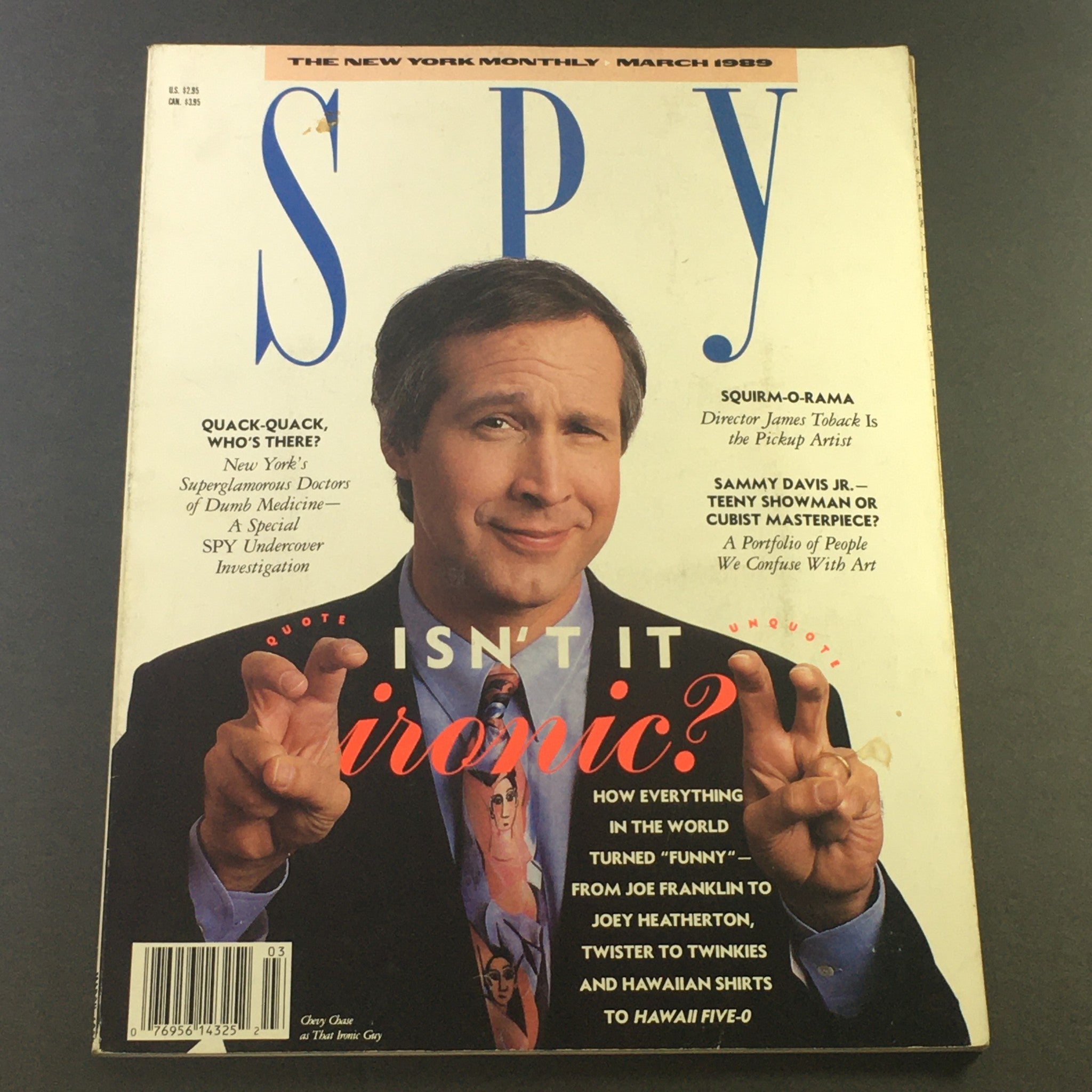 VTG Spy Magazine March 1989 - Chevy Chase / Joe Franklin / Joey Heatherton