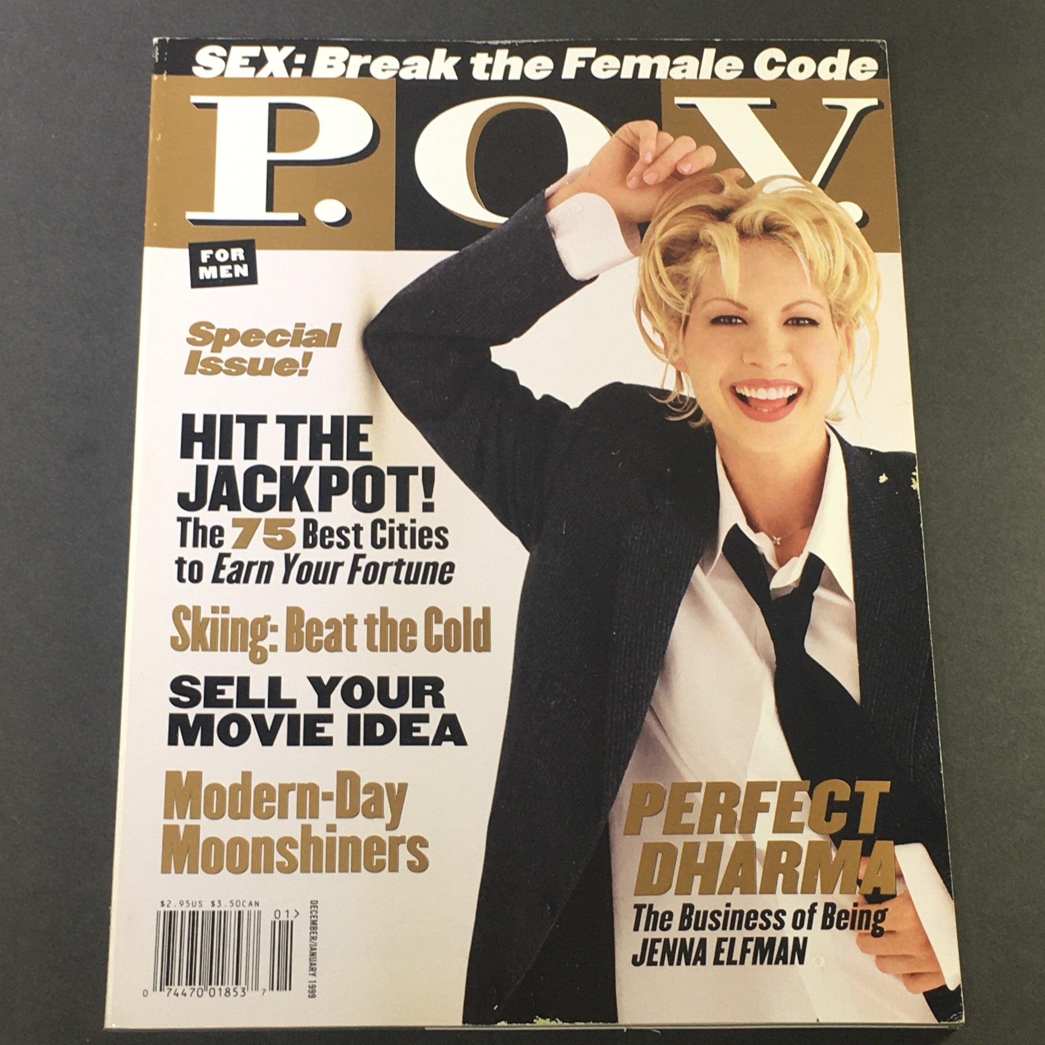 POV For Men Magazine December January 1999 - Jenna Elfman / Break Female Code