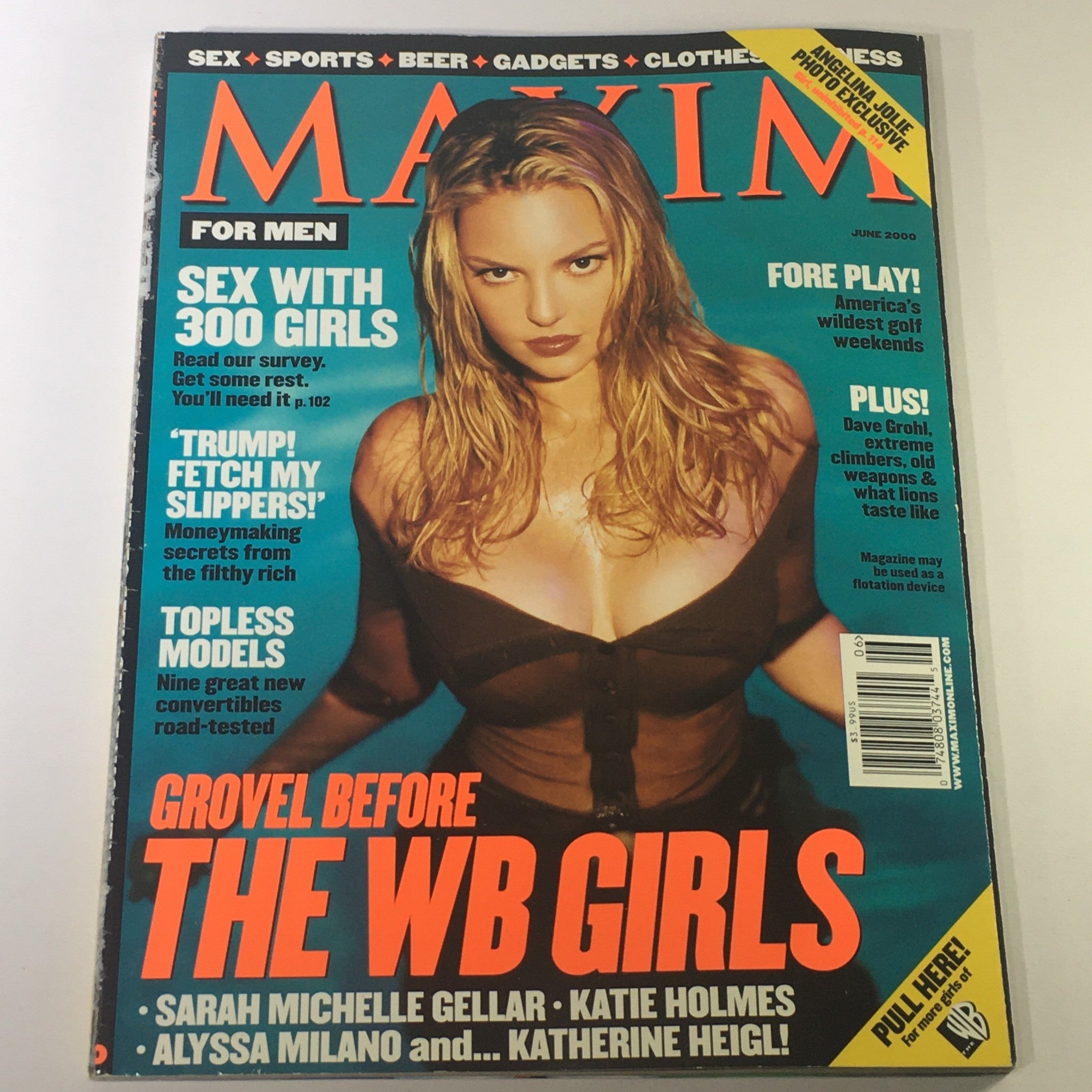 Maxim Magazine June 2000 - Sarah Michelle Gellar / Angelina Jolie / Katie Holmes