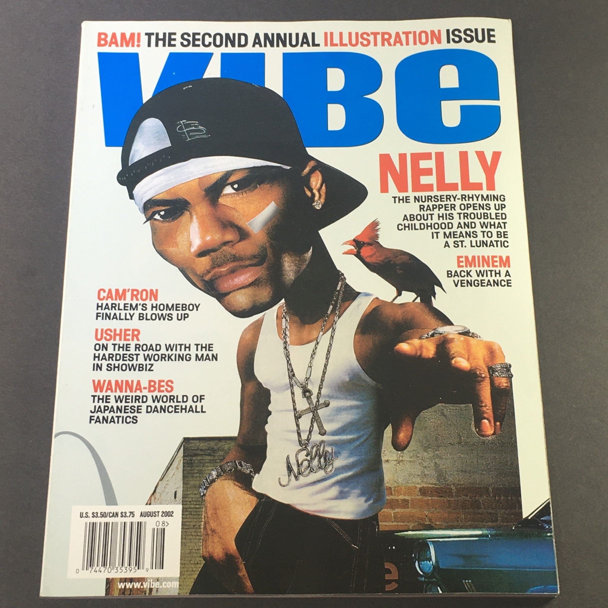 Vibe Magazine August 2002 - Rapper Nelly / Cam'Ron / Usher / Eminem / Wanna-Bes