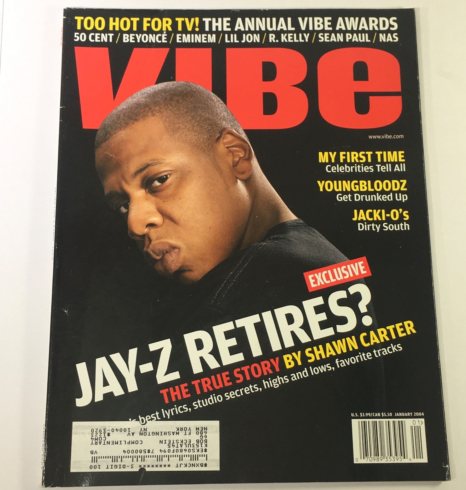 Vibe Magazine January 2004 - Jay-Z Retires? by Shawn Carter / Beyonce / Eminem