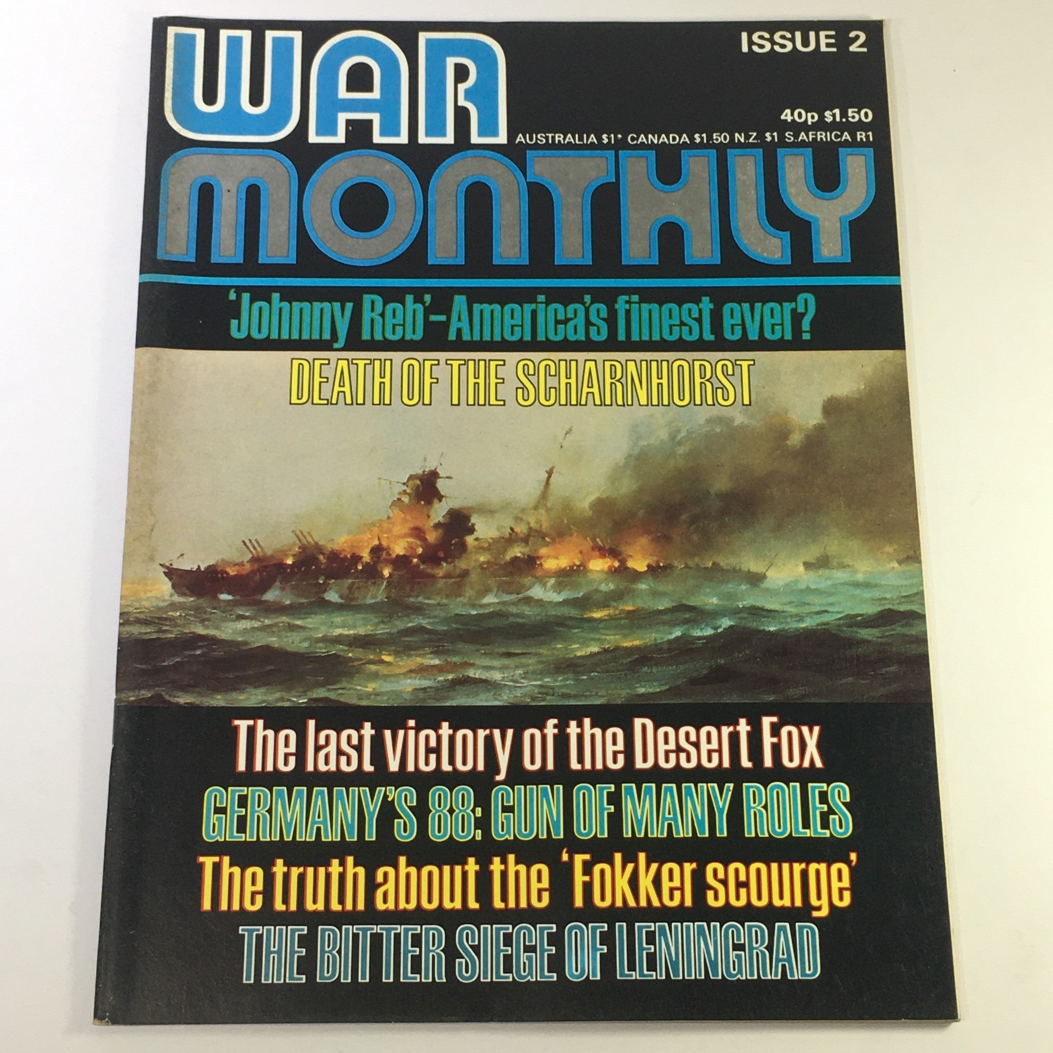 VTG War Monthly Issue 2 May 1974 Johnny Reb / Death of the Scharnhorst magazine