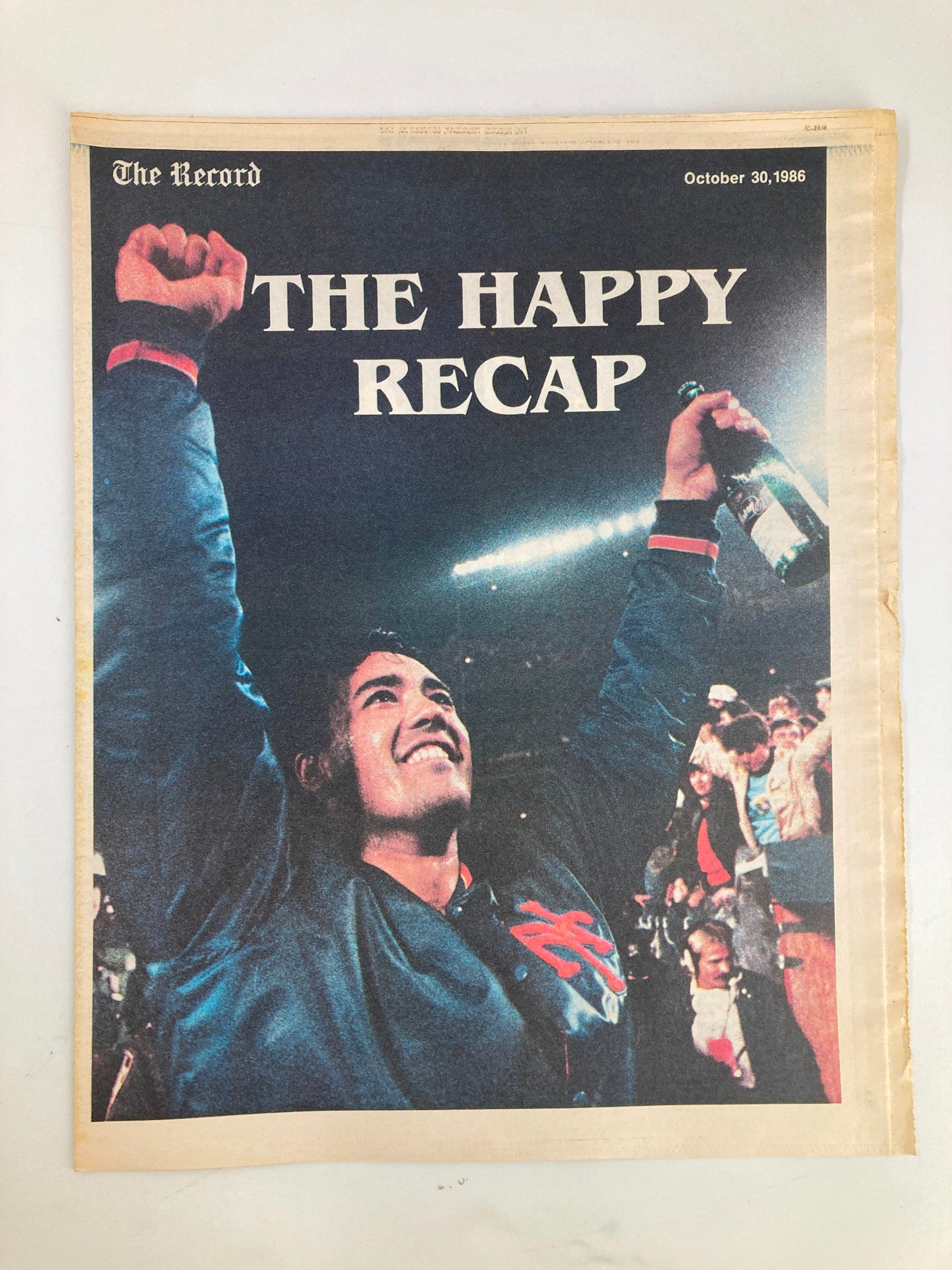 VTG The Record Newspaper October 30 1986 The Happy Recap Michael Sergio