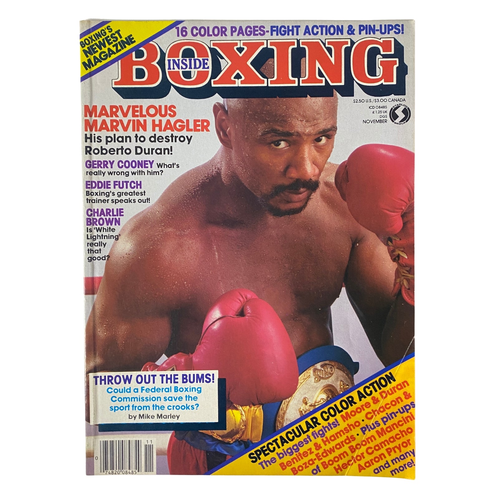 Inside Boxing Magazine November 1983 No. 1 Marvin Hagler Cover No Label VG