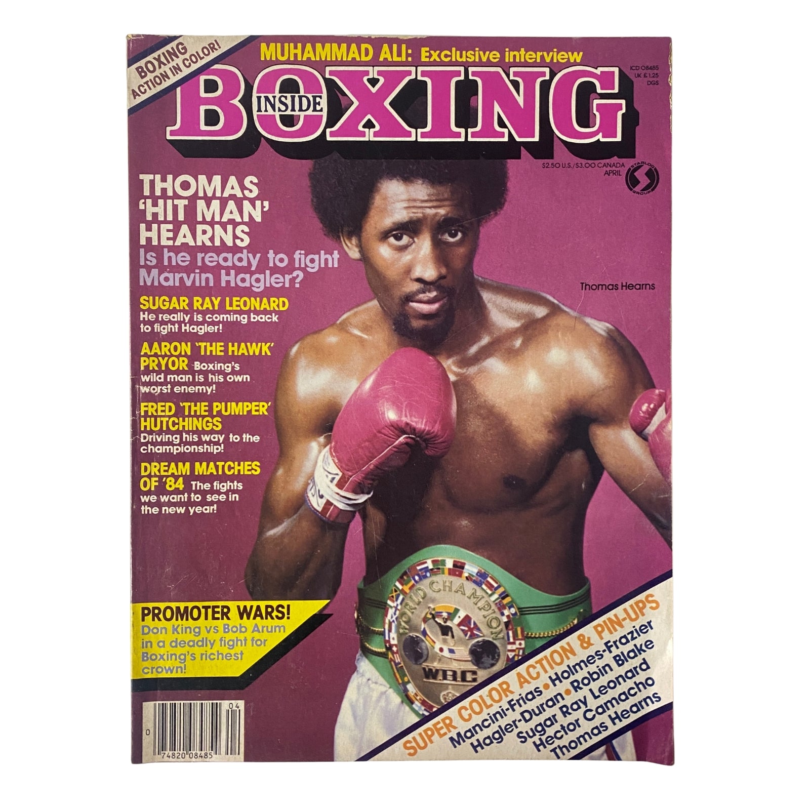 Inside Boxing Magazine April 1984 No. 3 Thomas Hearns Cover No Label