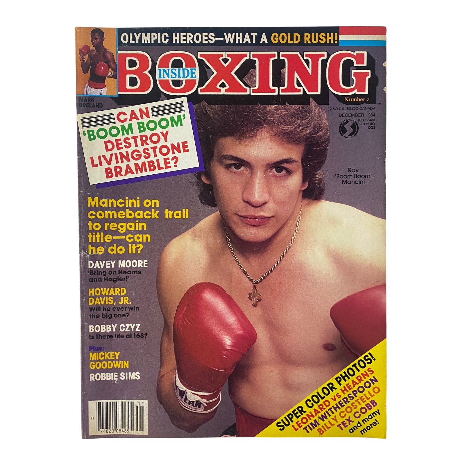 Inside Boxing Magazine December 1984 No. 7 Ray Boom Boom Mancini Cover No Label