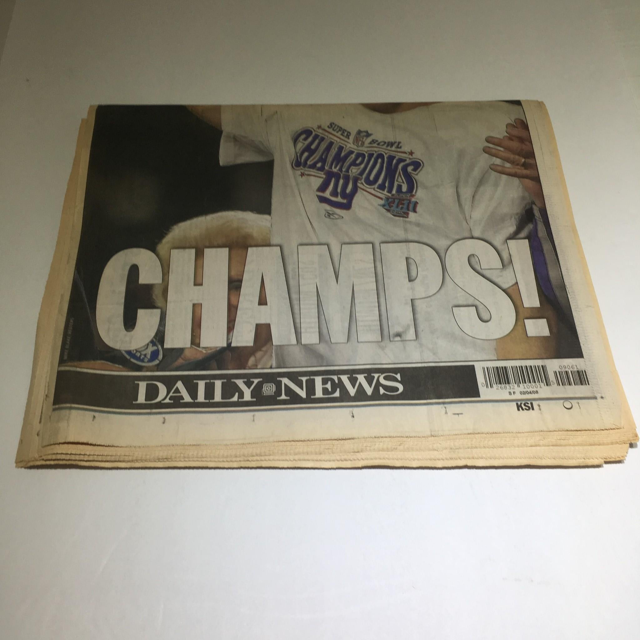 New York Daily News: Febuary 4 2008 Champs!