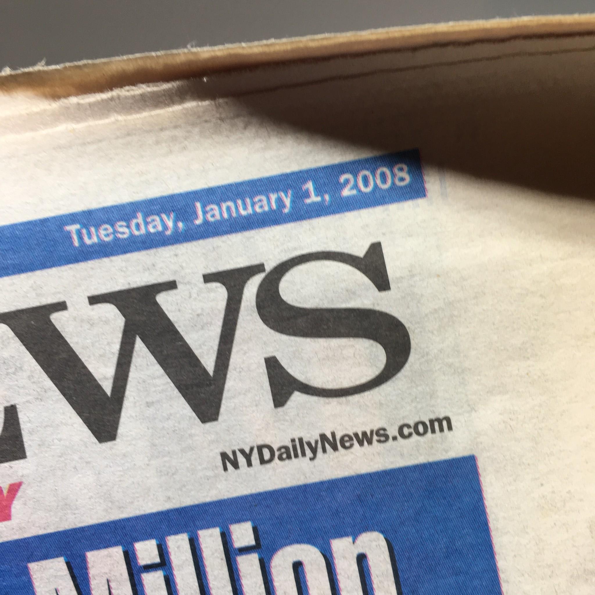 New York Daily News: Jan 1 2008 Bullet Was For Me