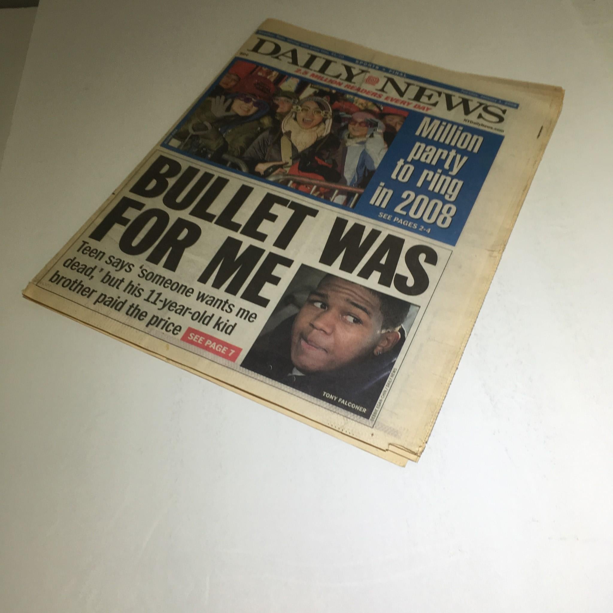 New York Daily News: Jan 1 2008 Bullet Was For Me