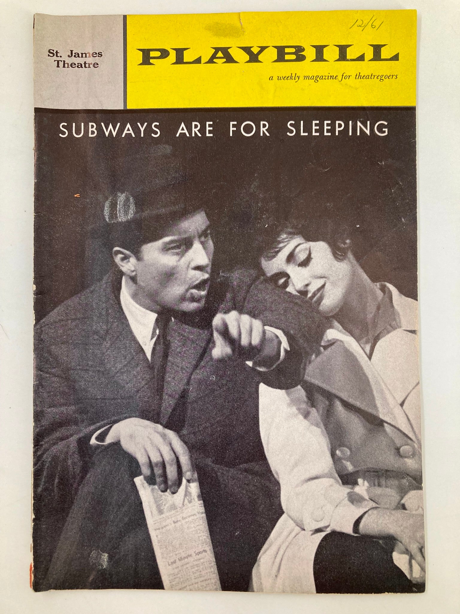 1961 Playbill St. James Theatre Sydney Chaplin in Subways Are For Sleeping