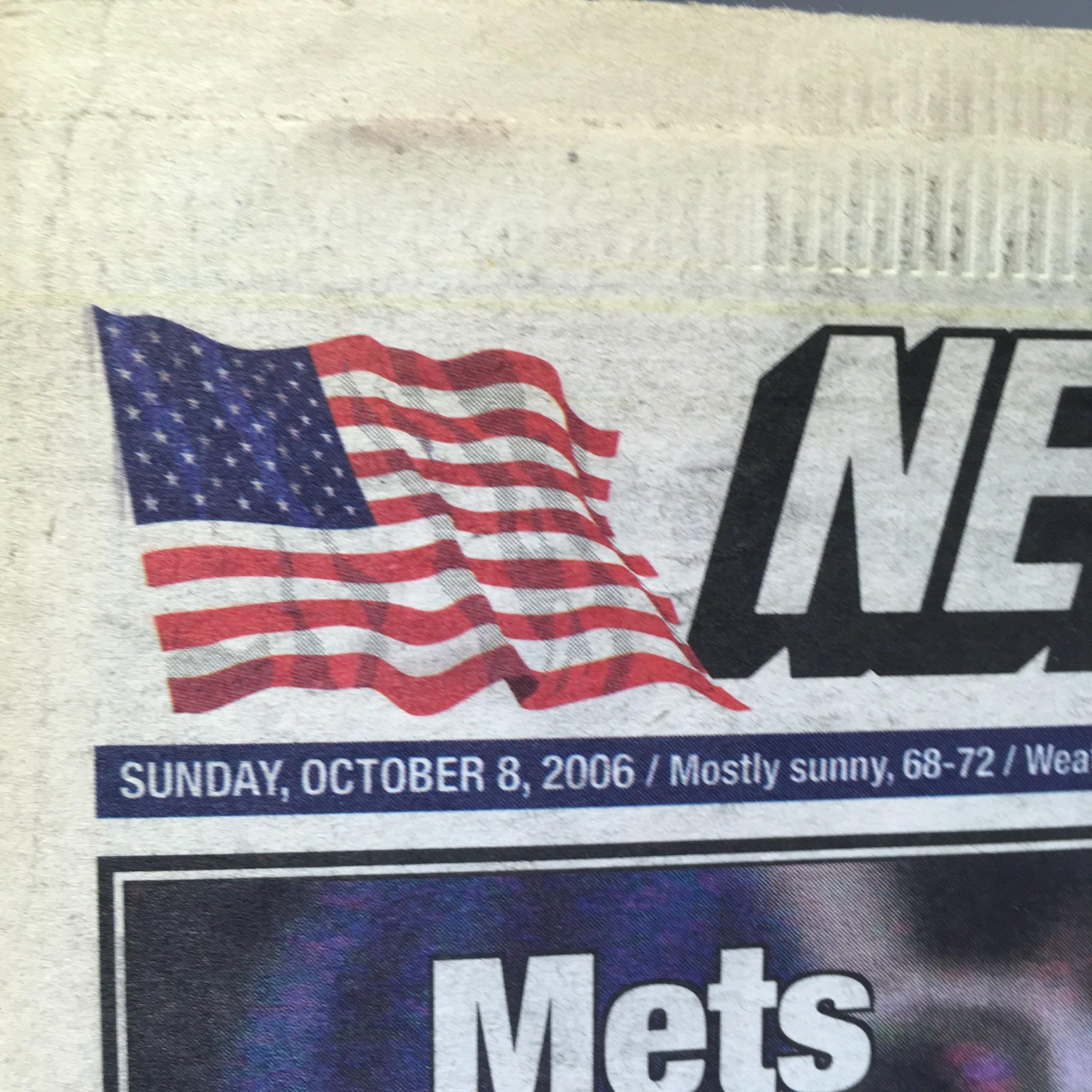 NY Post: Oct 8 2006 Mets Demolish Dodgers, Advance 2 NLCS