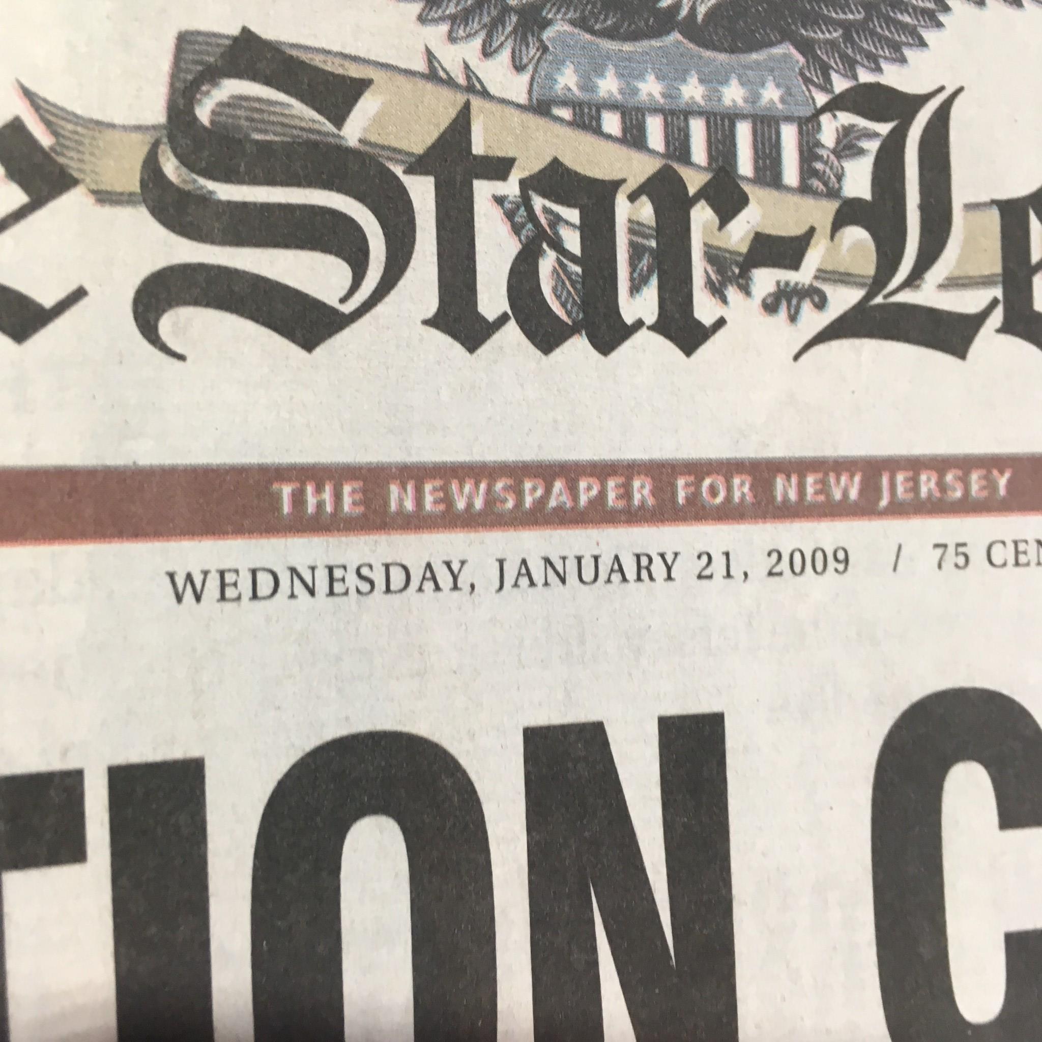 The Star Ledger: Jan 21 2009 A Nation Cheers It's New Leader