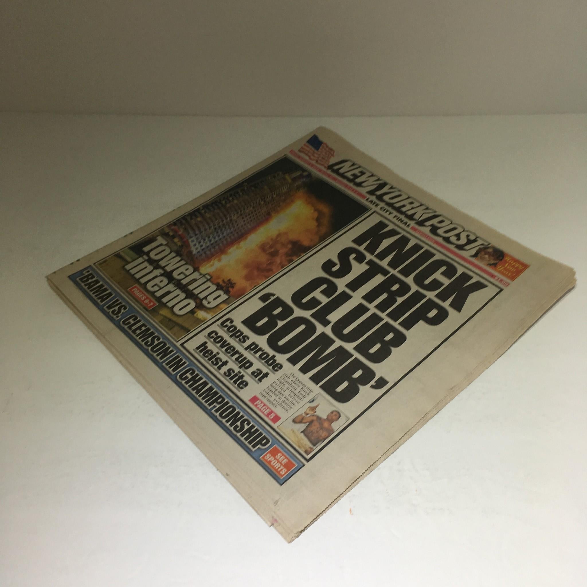 New York Post: Jan 1 2016 Knick Strip Club Bomb