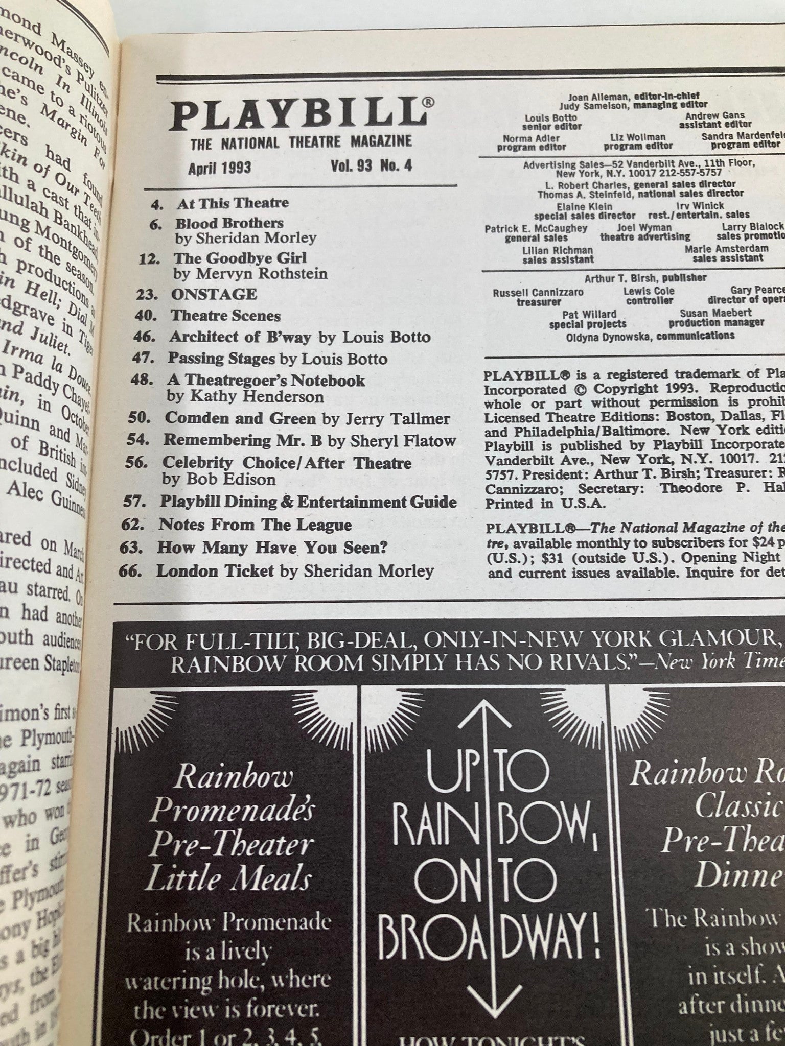 1993 Playbill Plymouth Theatre Ladysmith Black Mambazo in The Song of Jacob Zulu