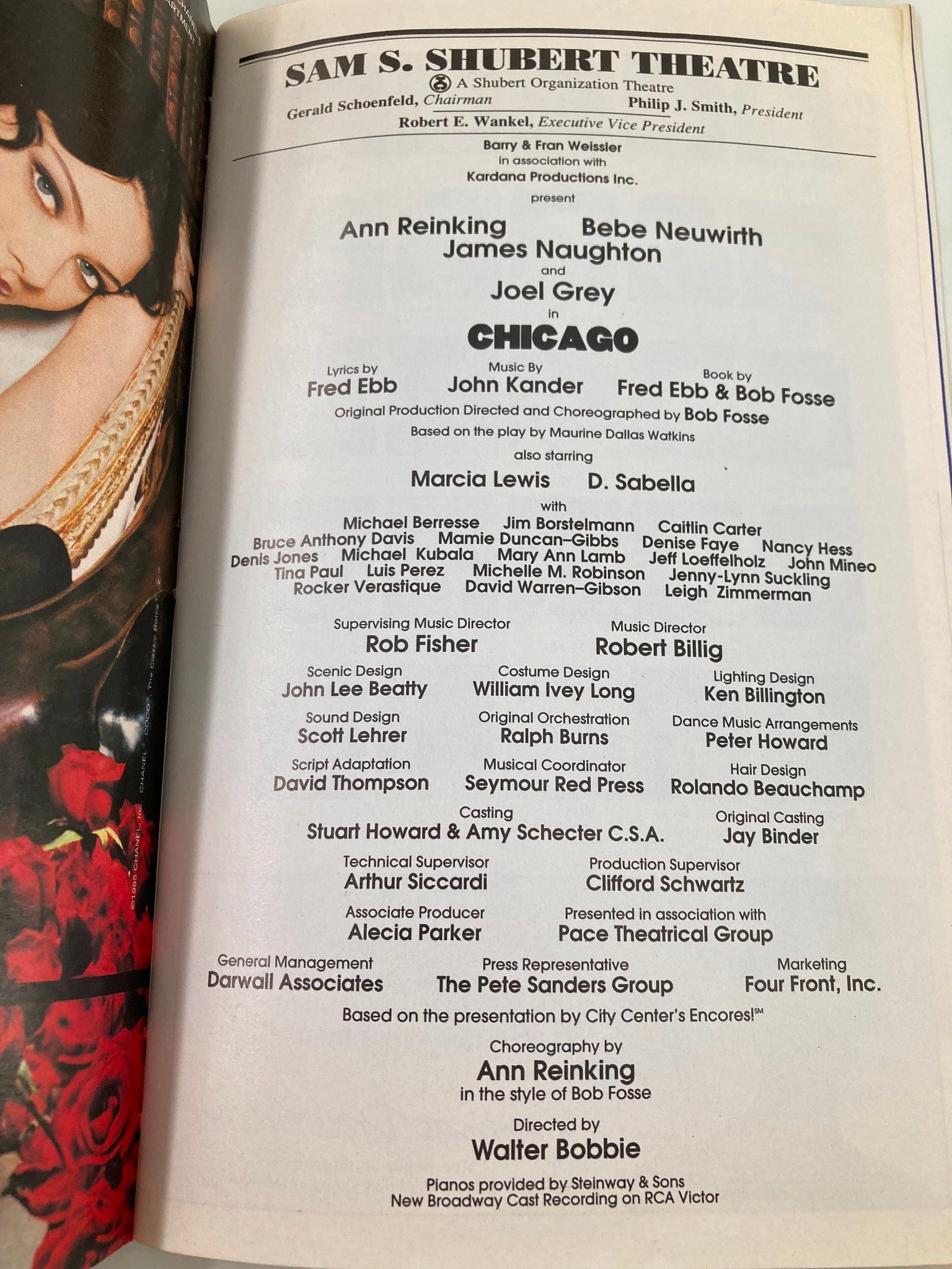 1997 Playbill Sam S. Shubert Theatre Ann Reinking, Bebe Neuwirth in Chicago