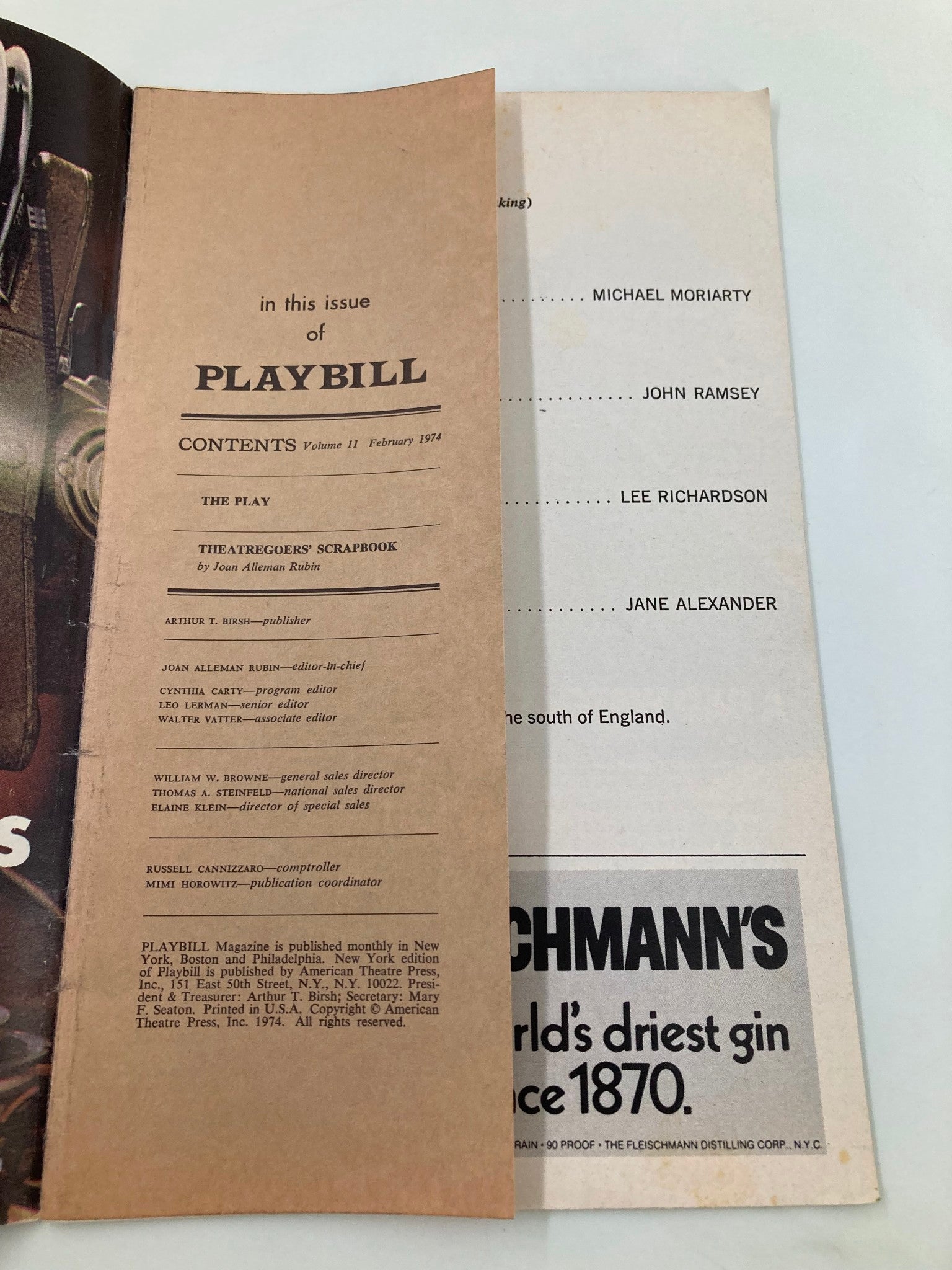 1974 Playbill Brooks Atkinson Theatre Find Your Way Home Jane Alexander