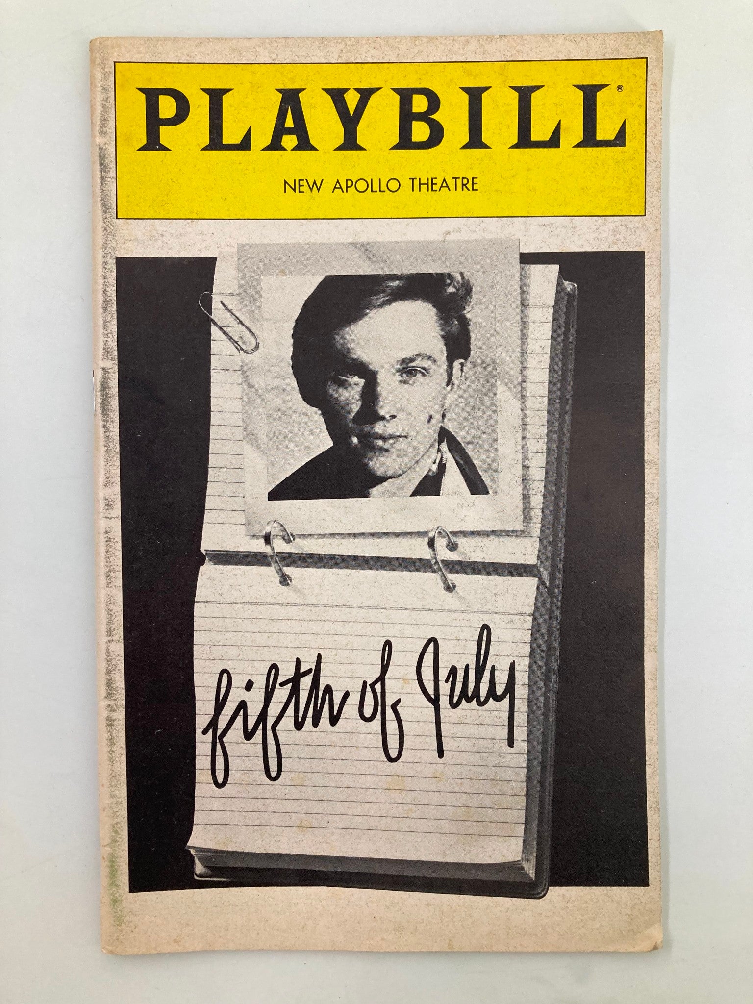 1981 Playbill New Apollo Theatre Fifth of July Richard Thomas, Mary Carver