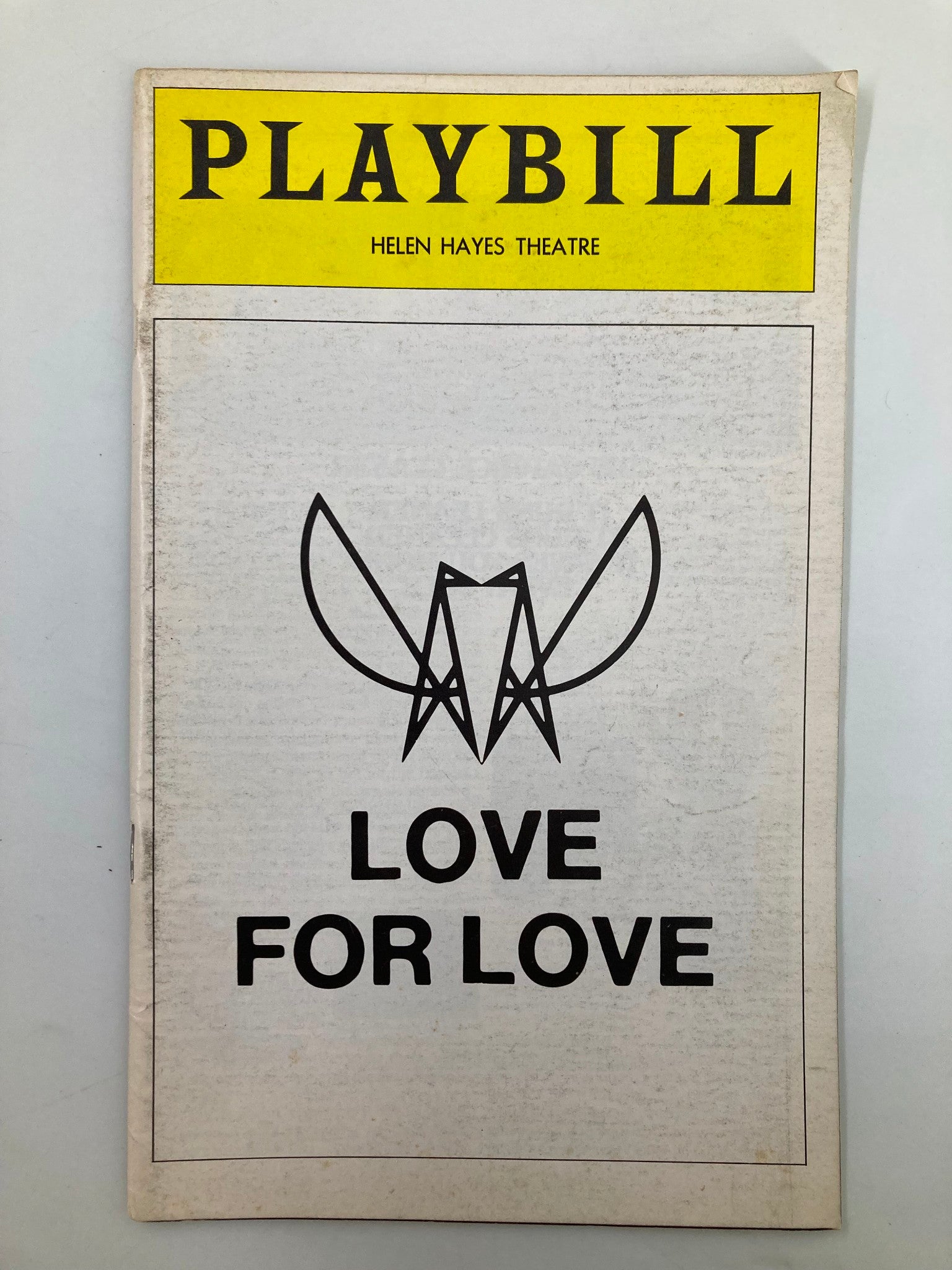 1974 Playbill Helen Hayes Theatre Love For Love and The Rules of the Game