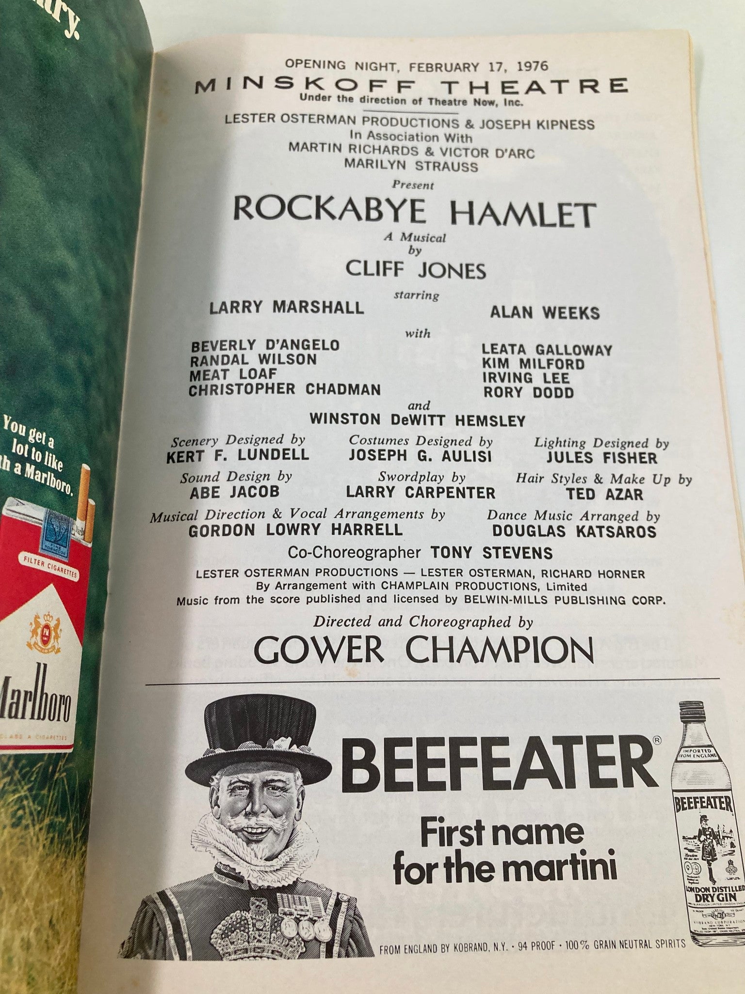 1976 Playbill Minskoff Theatre Rockabye Hamlet Larry Marshall, Alan Weeks