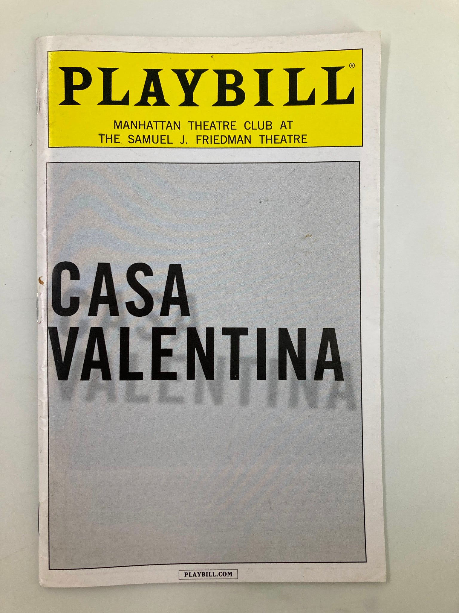 2014 Playbill Manhattan Theatre Club Casa Valentina Reed Birney, John Cullum