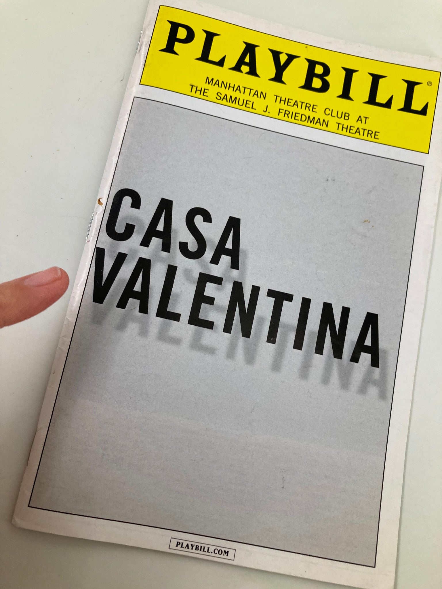 2014 Playbill Manhattan Theatre Club Casa Valentina Reed Birney, John Cullum