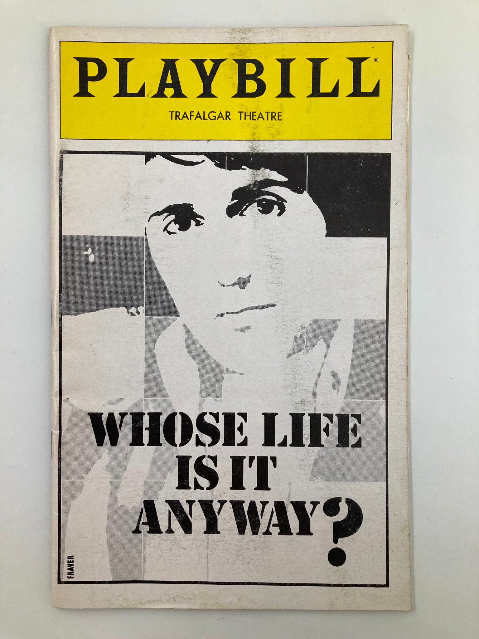 1979 Playbill Trafalgar Theatre Whose Life Is It Anyway Jean Marsh, Philip Bosco