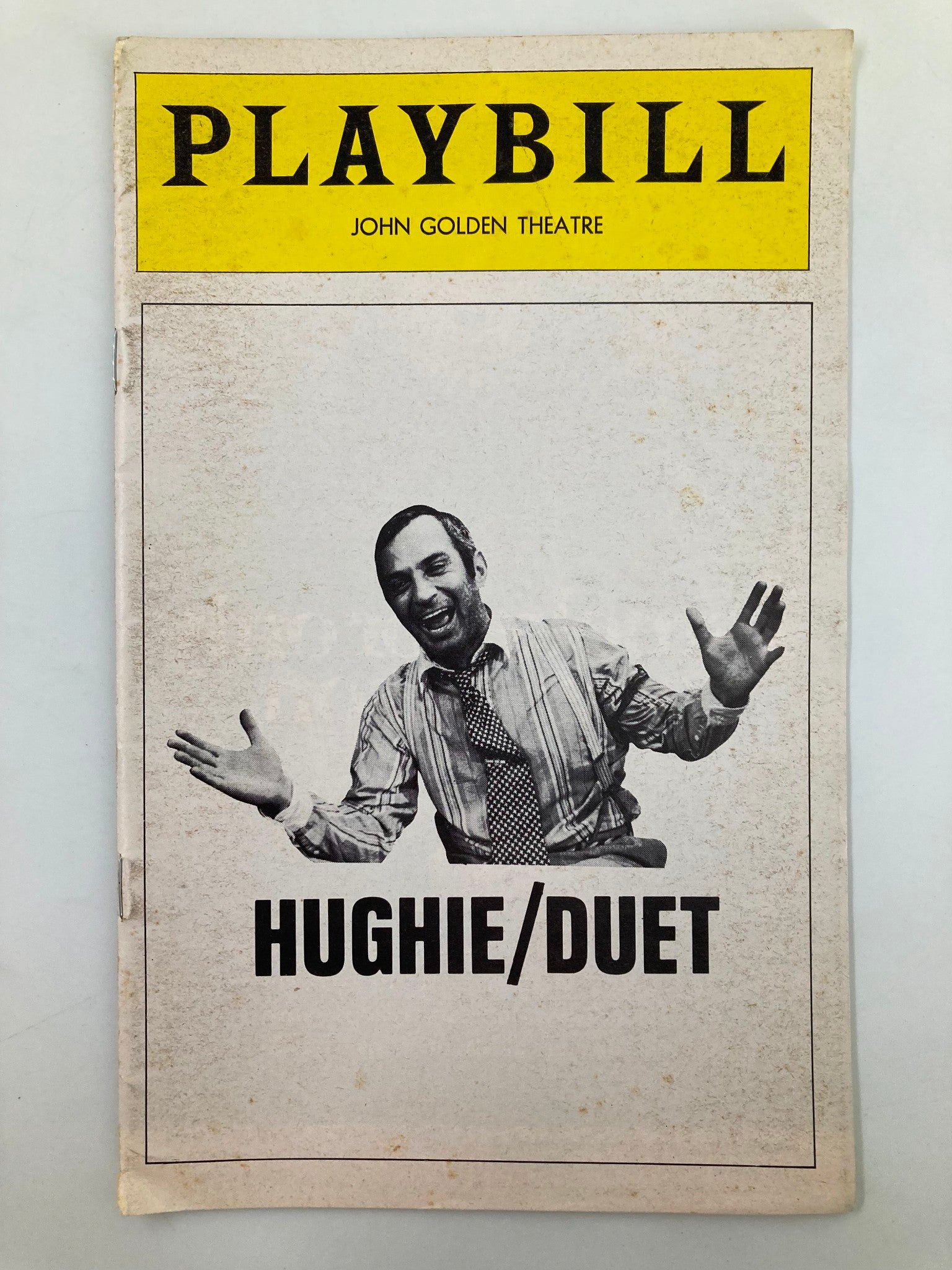 1975 Playbill John Golden Theatre Hughie/Duet Ben Gazzara and Peter Maloney