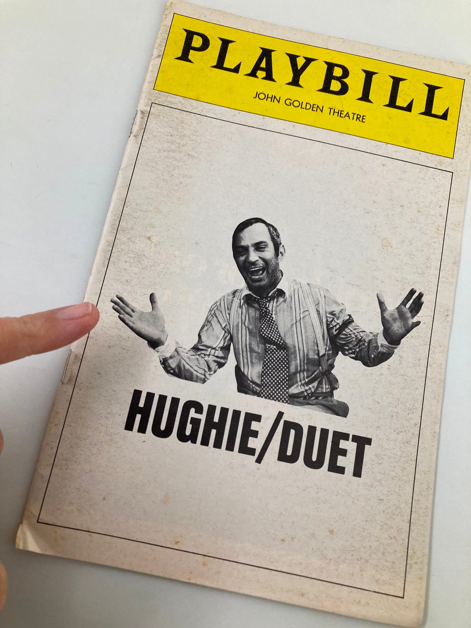 1975 Playbill John Golden Theatre Hughie/Duet Ben Gazzara and Peter Maloney