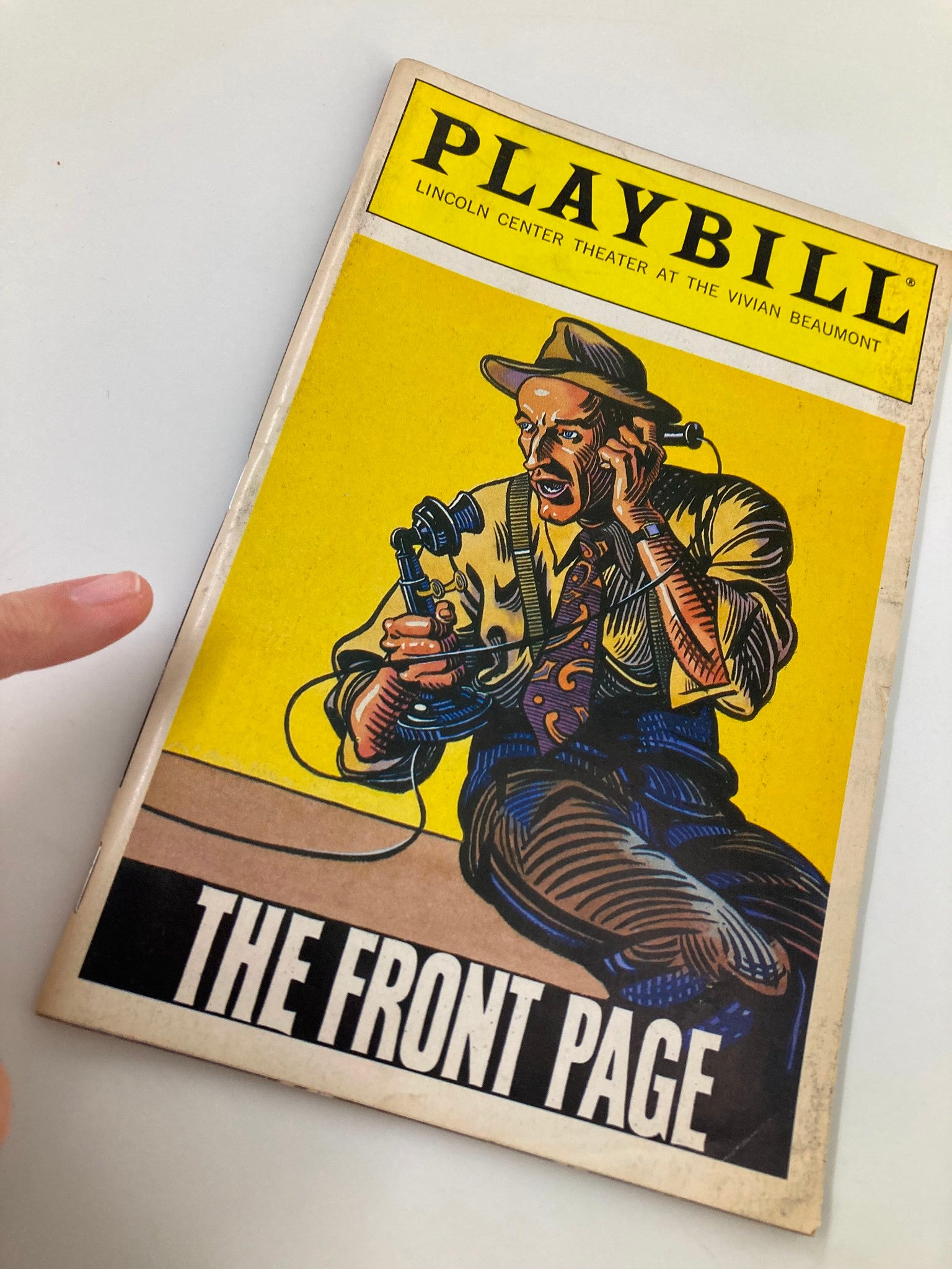 1986 Playbill Lincoln Center Theatre The Front Page Amanda Carlin, Ronn Carroll