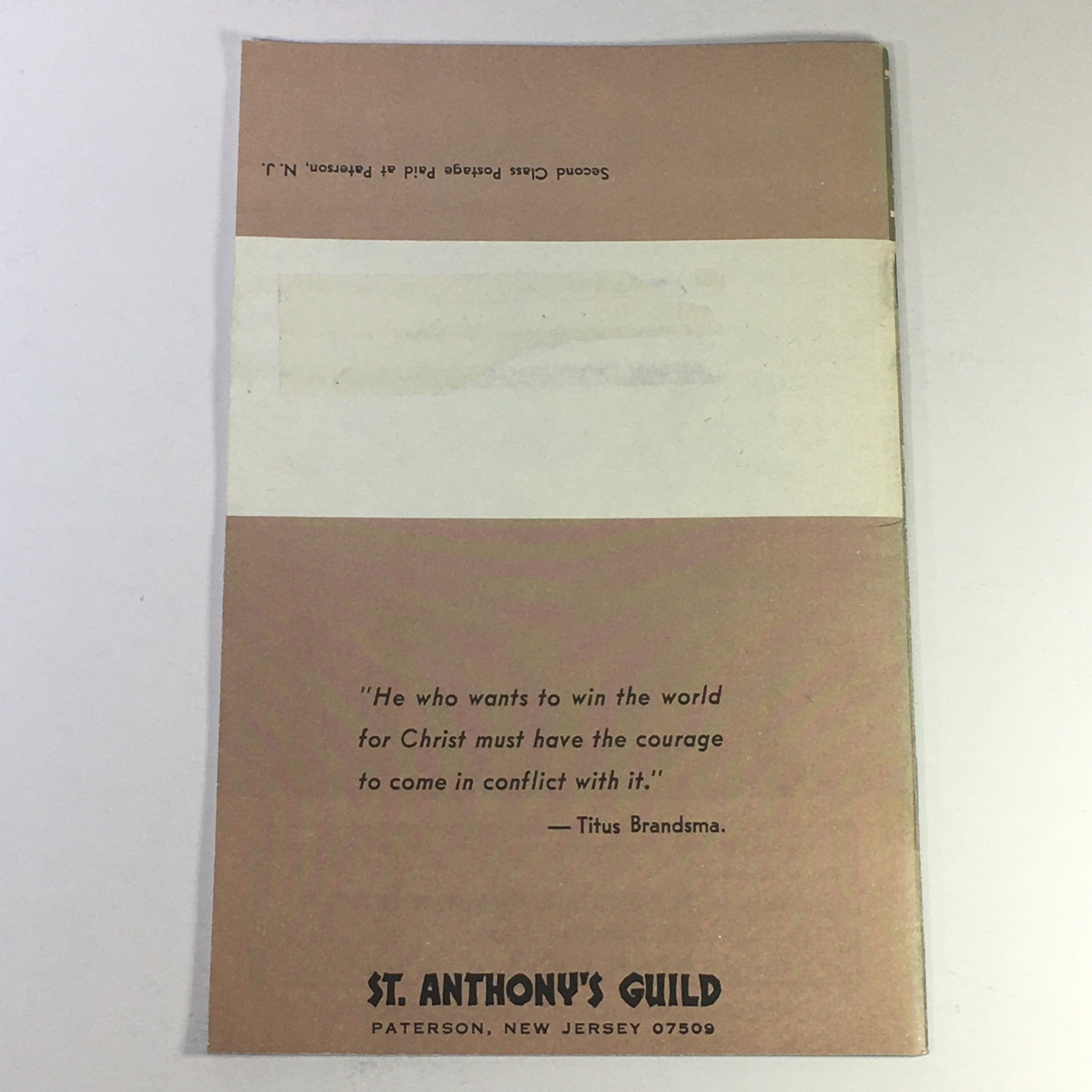 VTG Roman Catholic The Anthonian - Through A Dark Tunnel / Titus Brandsma