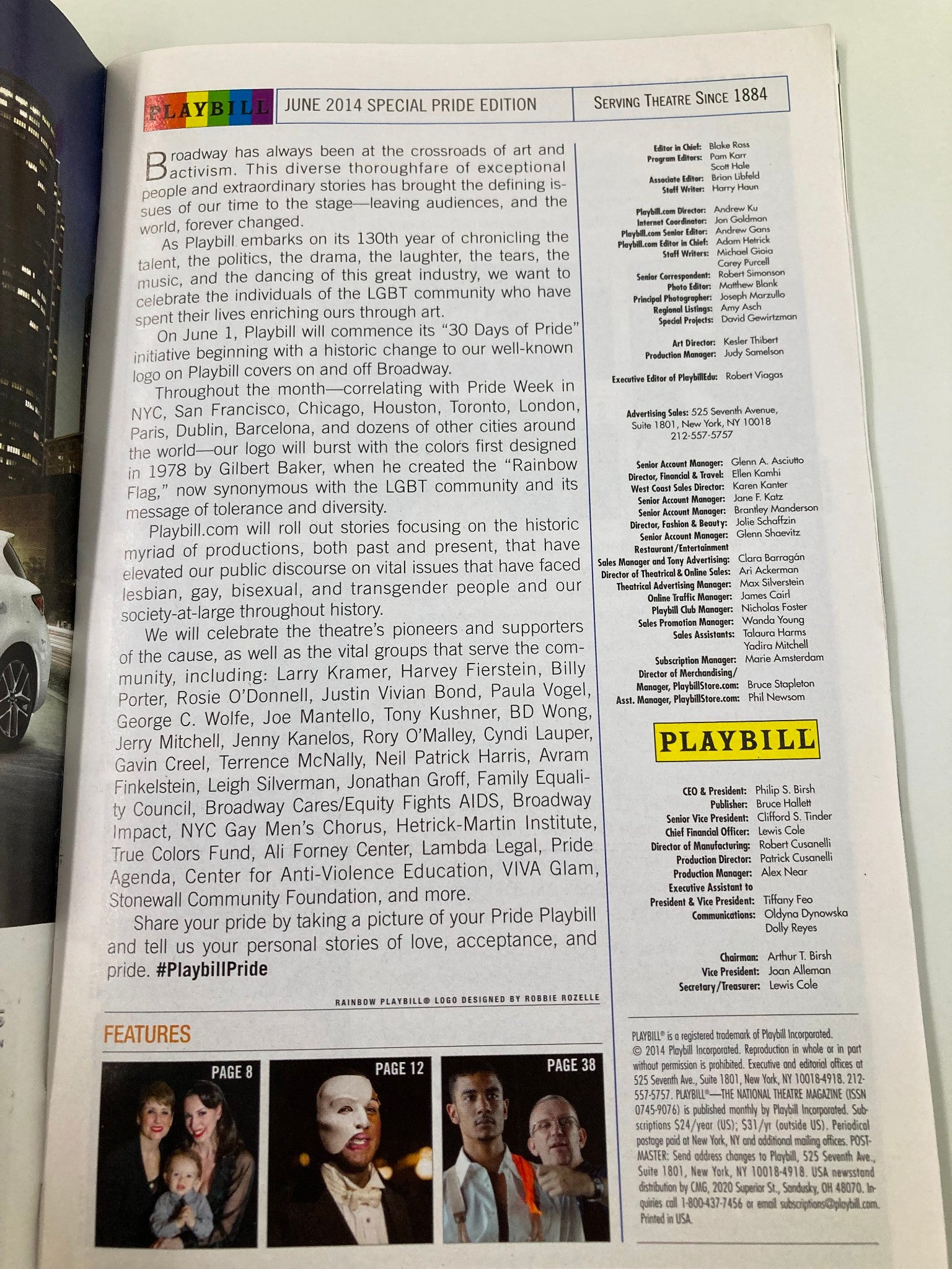 2014 Playbill American Airlines Theatre Violet Sutton Foster, Colin Donnell