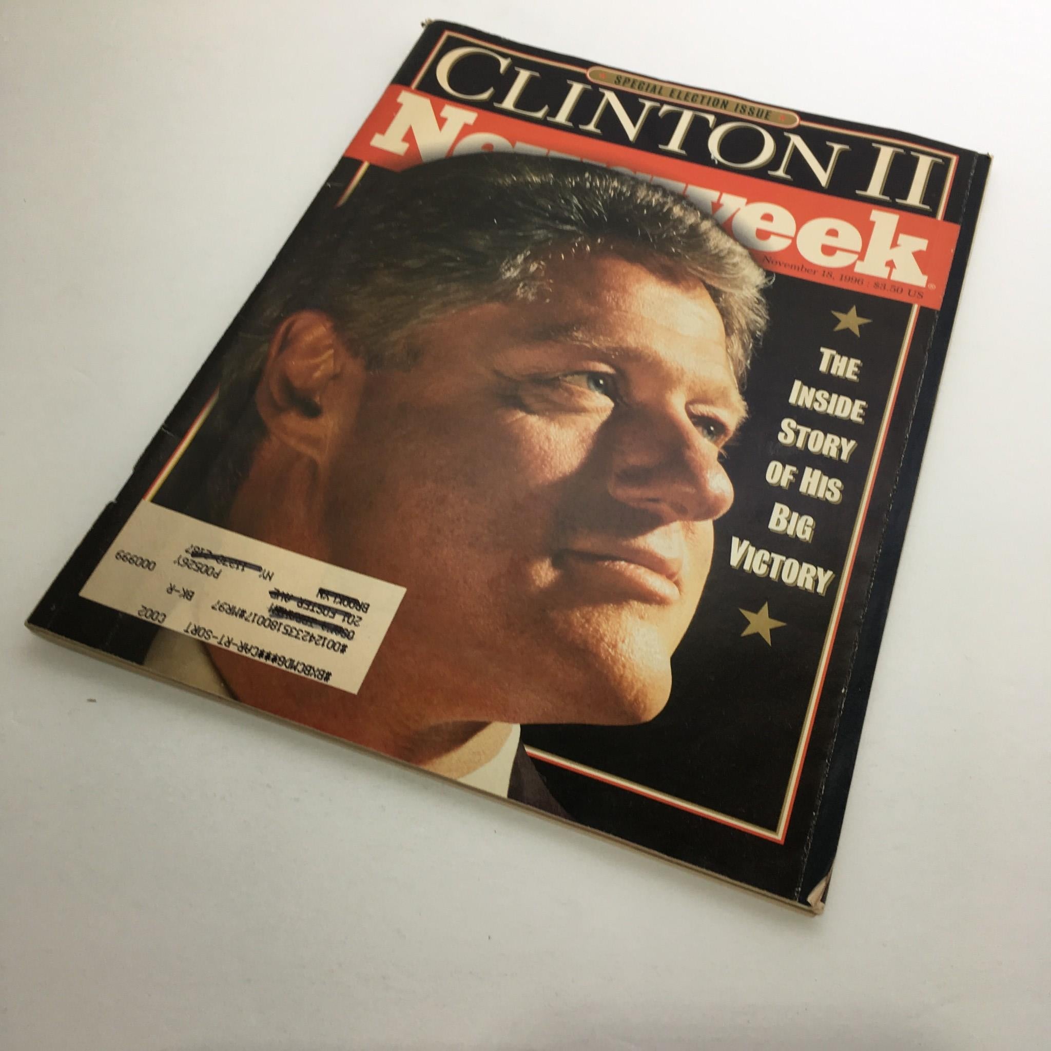 Newsweek Magazine: Special Election Issue Clinton II November 18 1996