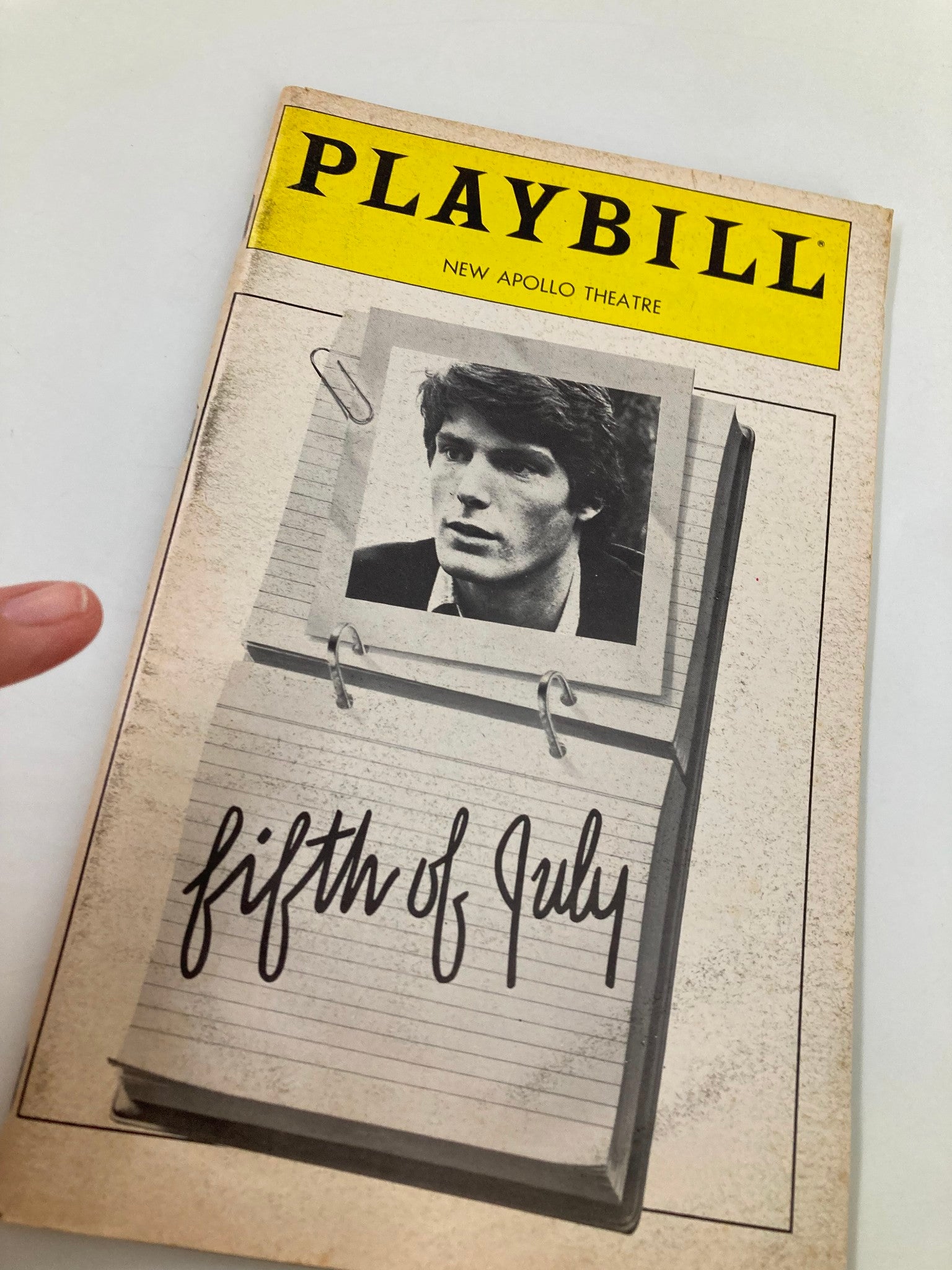 1981 Playbill New Apollo Theatre Christopher Reeve in Fifth of July