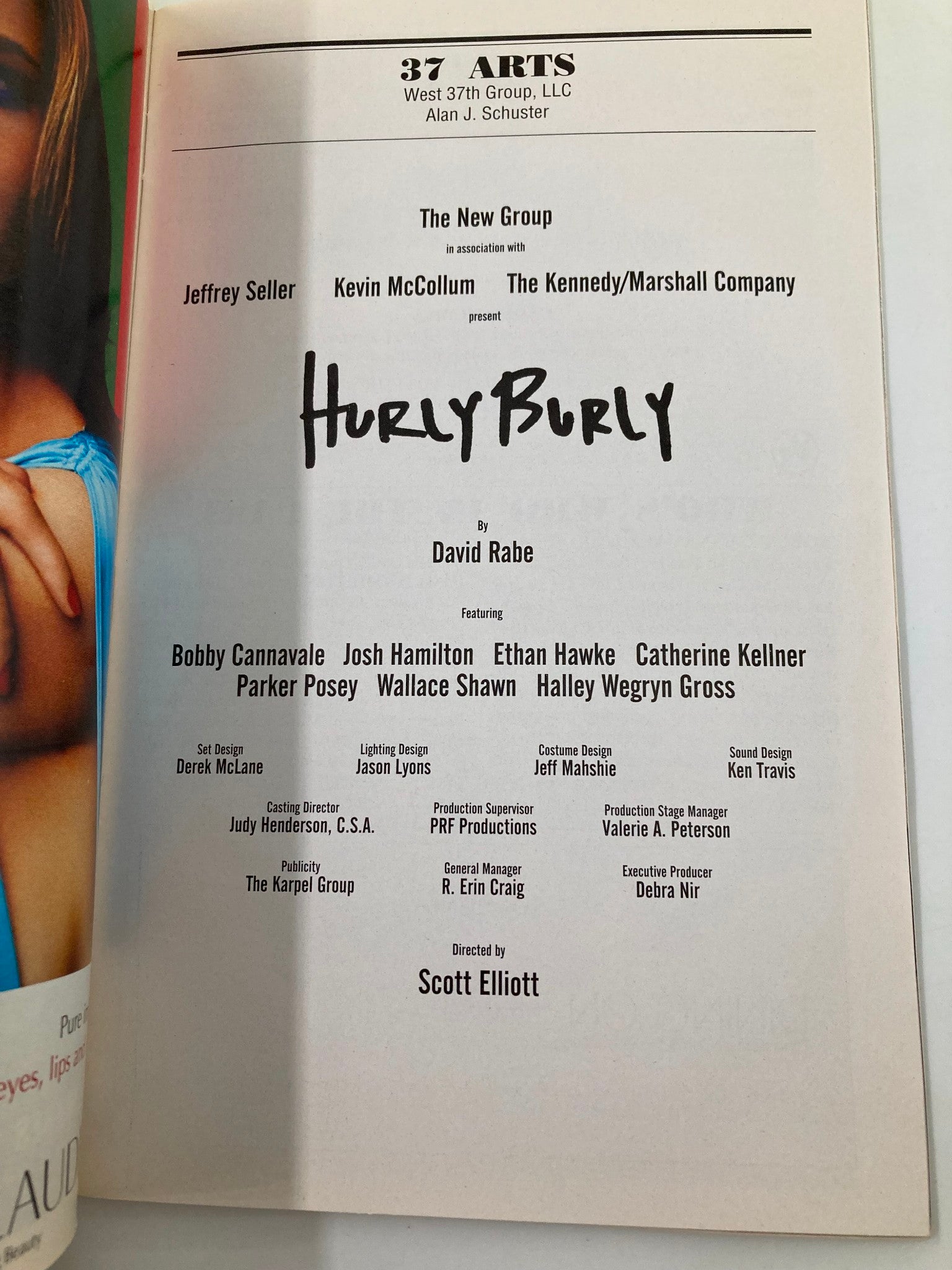 2005 Playbill 37 Arts Bobby Cannavale, Josh Hamilton, Ethan Hawke in Hurly Burly