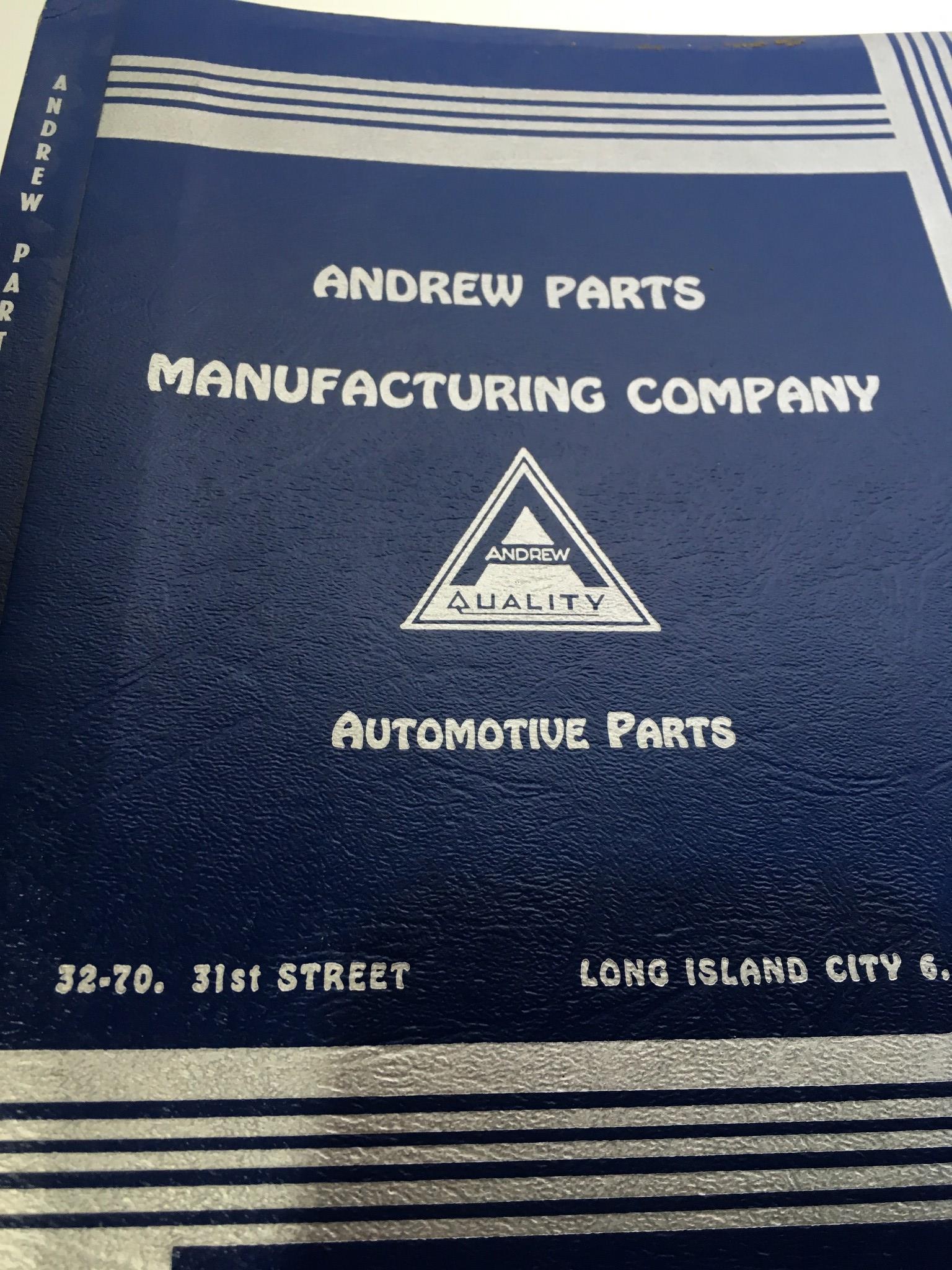 Andrew Parts Manufacturing Company - Automotive Parts Magazine/Catalog