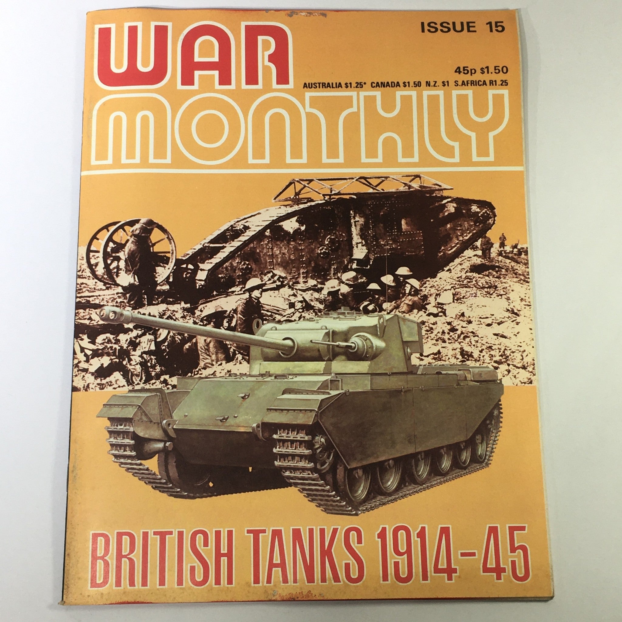 VTG War Monthly Issue 15 June 1975 - British Tanks 1914-45 / Suez 1915