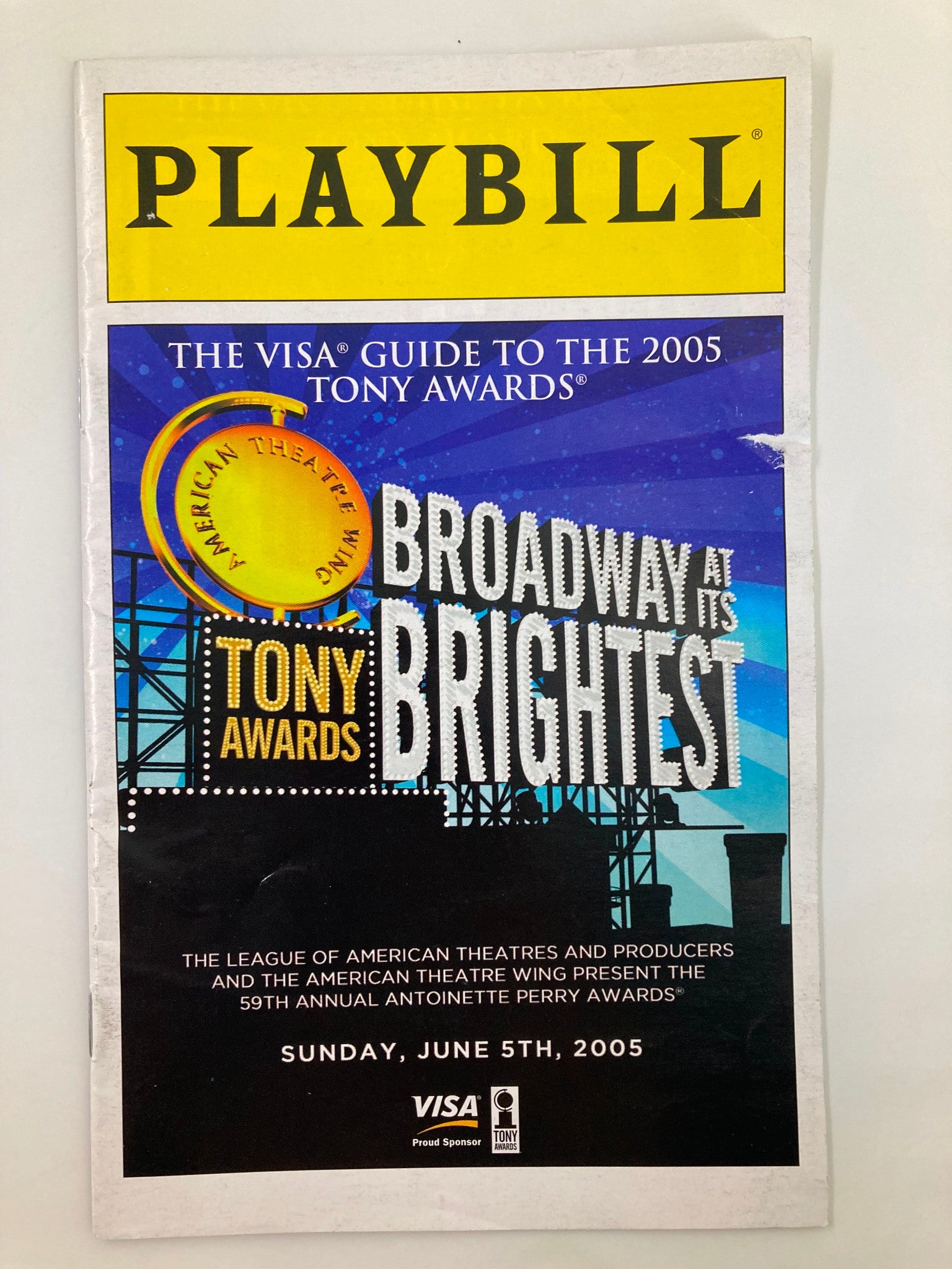 2005 Playbill American Theatre Wing Guide To The 2005 Tony Awards