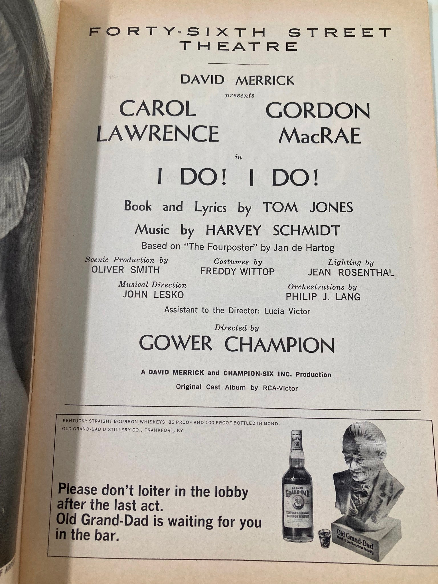 1967 Playbill 46th Street Theatre Carol Lawrence Gordon MacRae in I Do I Do