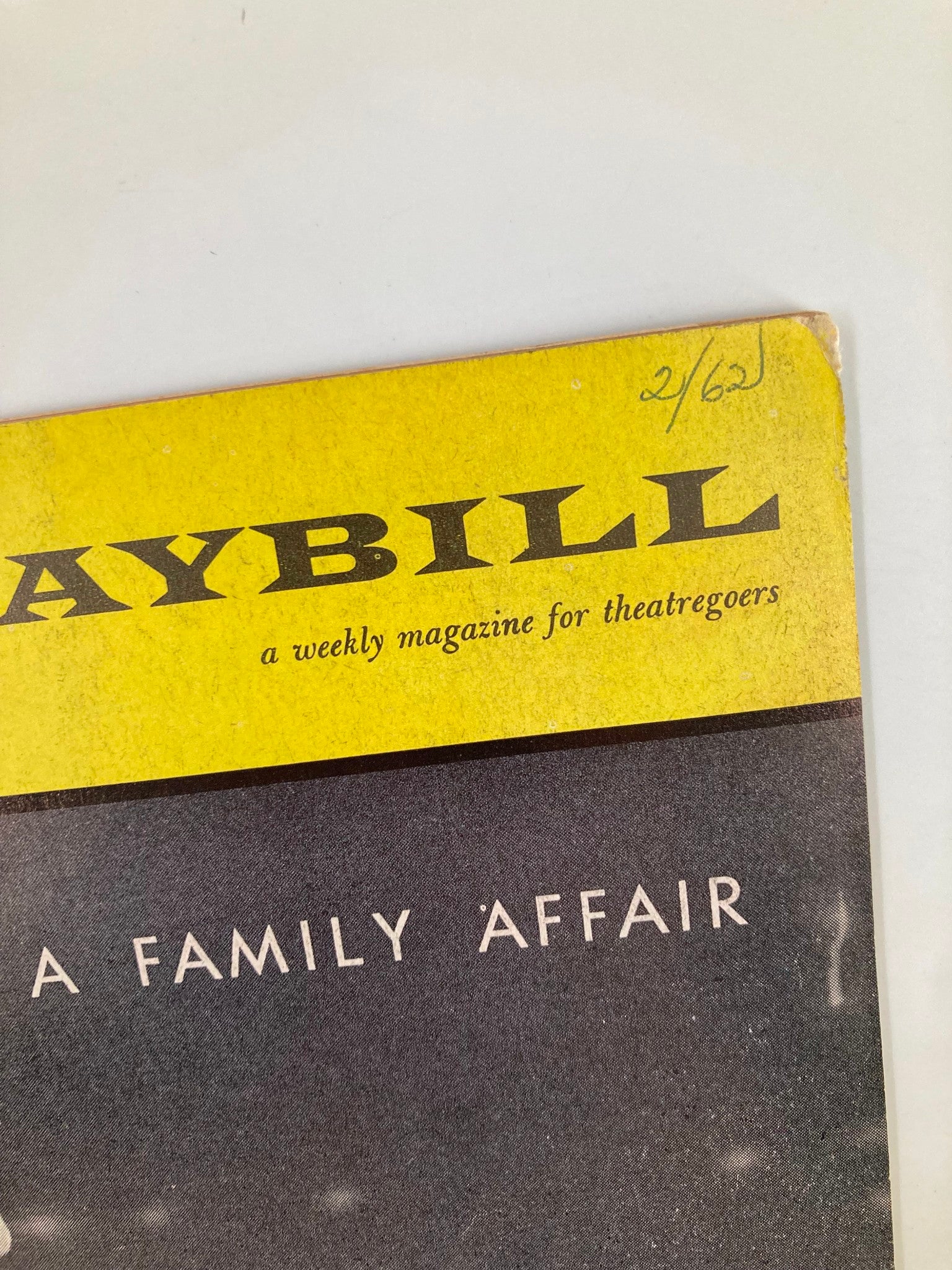 1962 Playbill Billy Rose Theatre Shelley Berman in A Family Affair