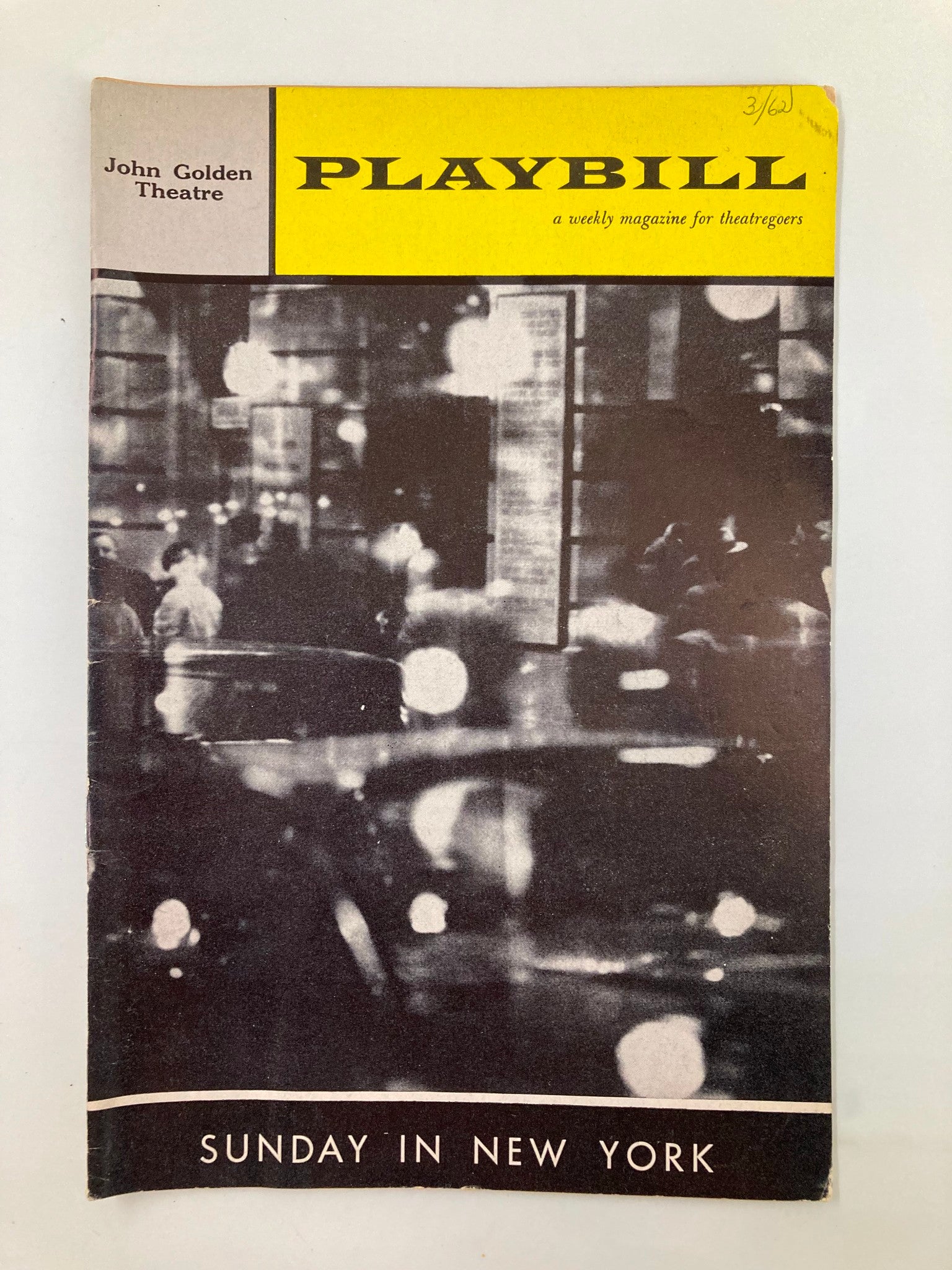 1962 Playbill John Golden Theatre Pat Stanley in Sunday in New York