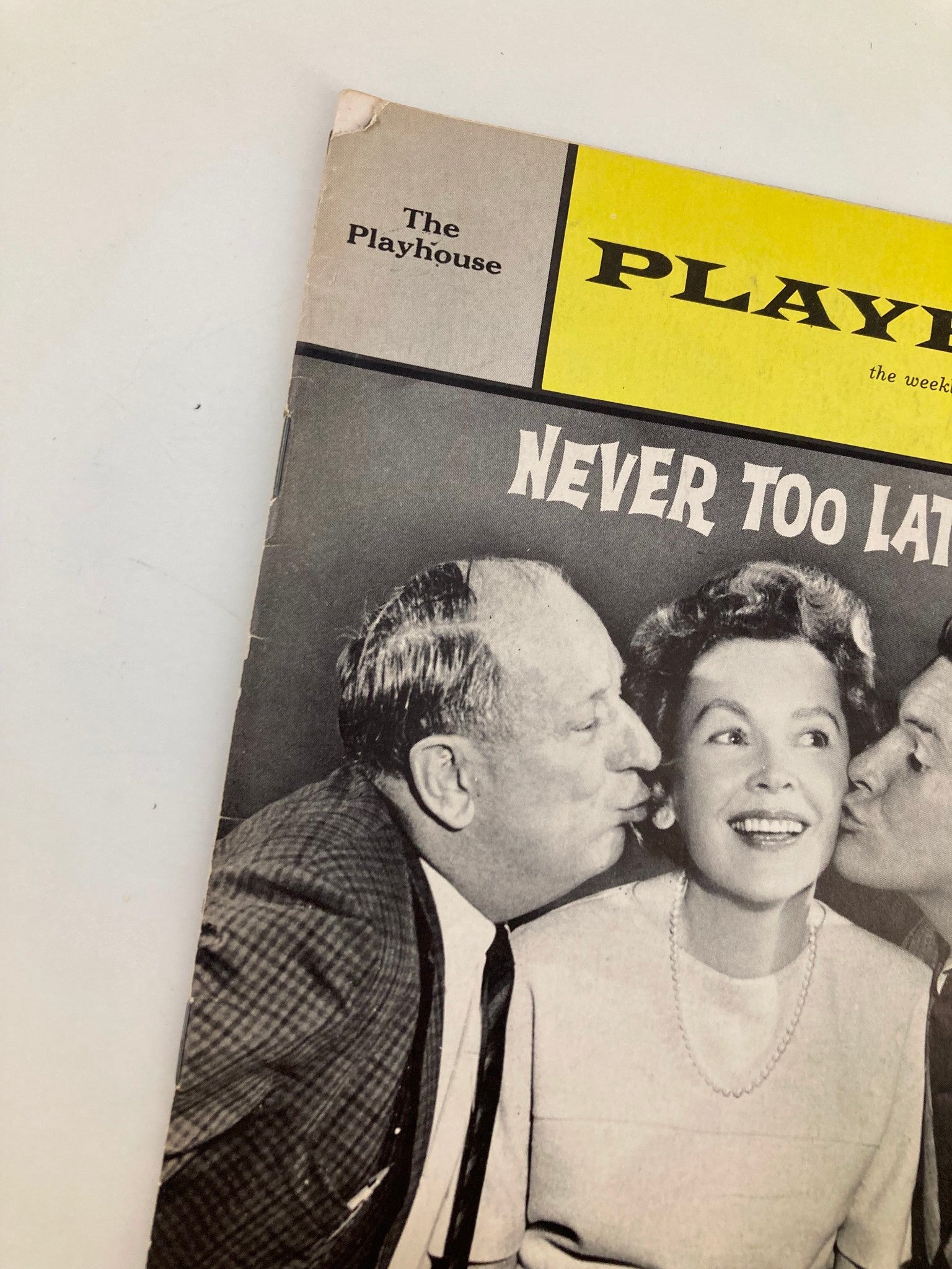 1963 Playbill The Playhouse Paul Ford, Maureen O'Sullivan in Never Too Late