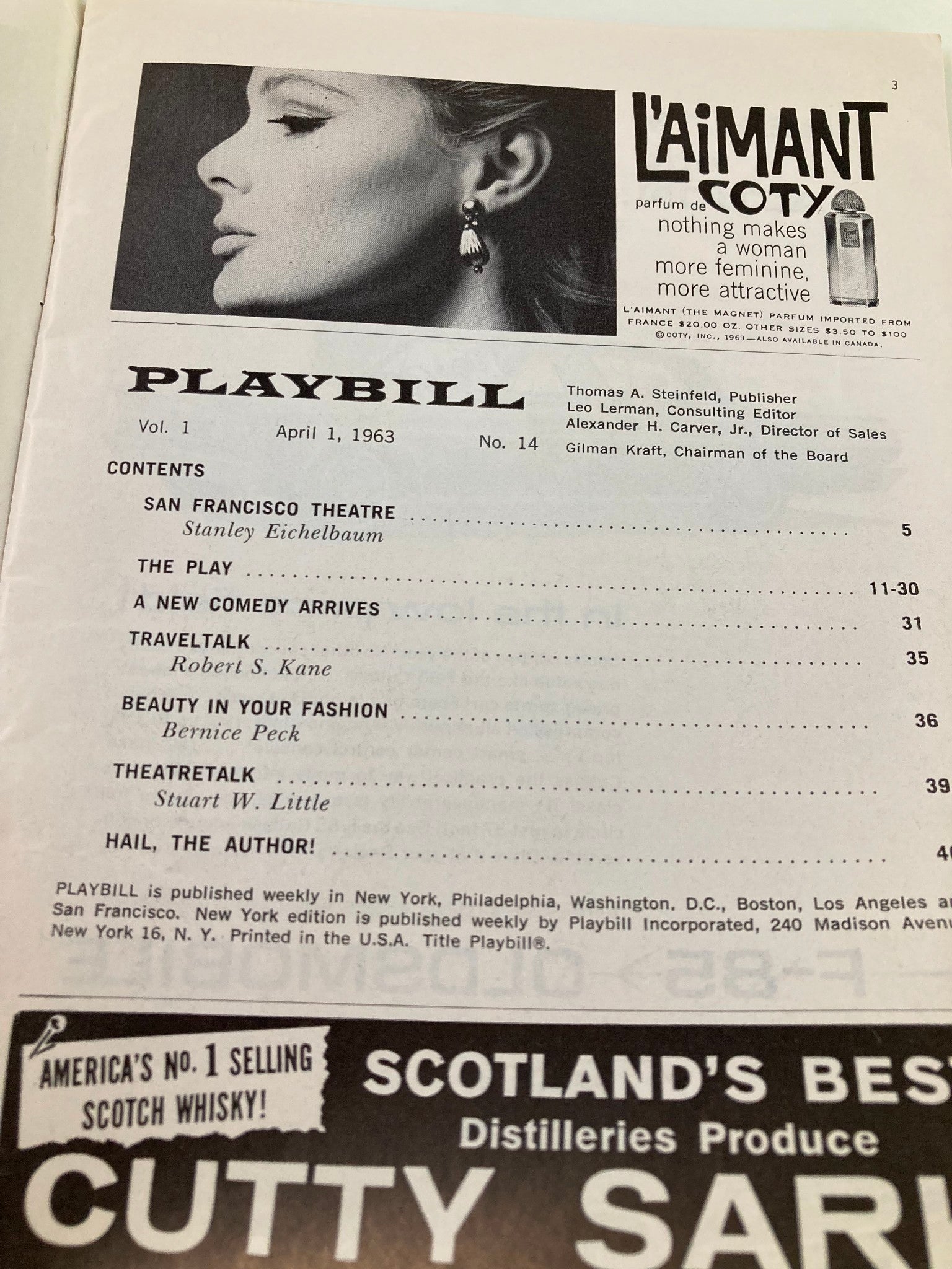 1963 Playbill The Playhouse Paul Ford, Maureen O'Sullivan in Never Too Late