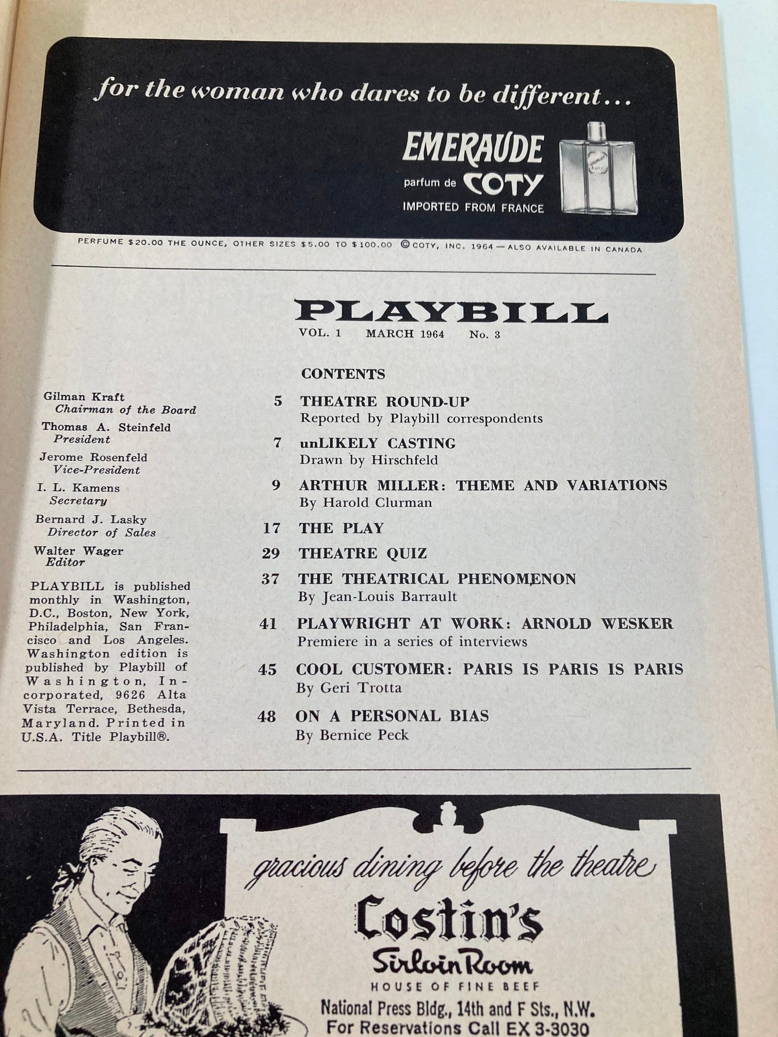 1964 Playbill National Theatre William Roderick in A Man For All Seasons