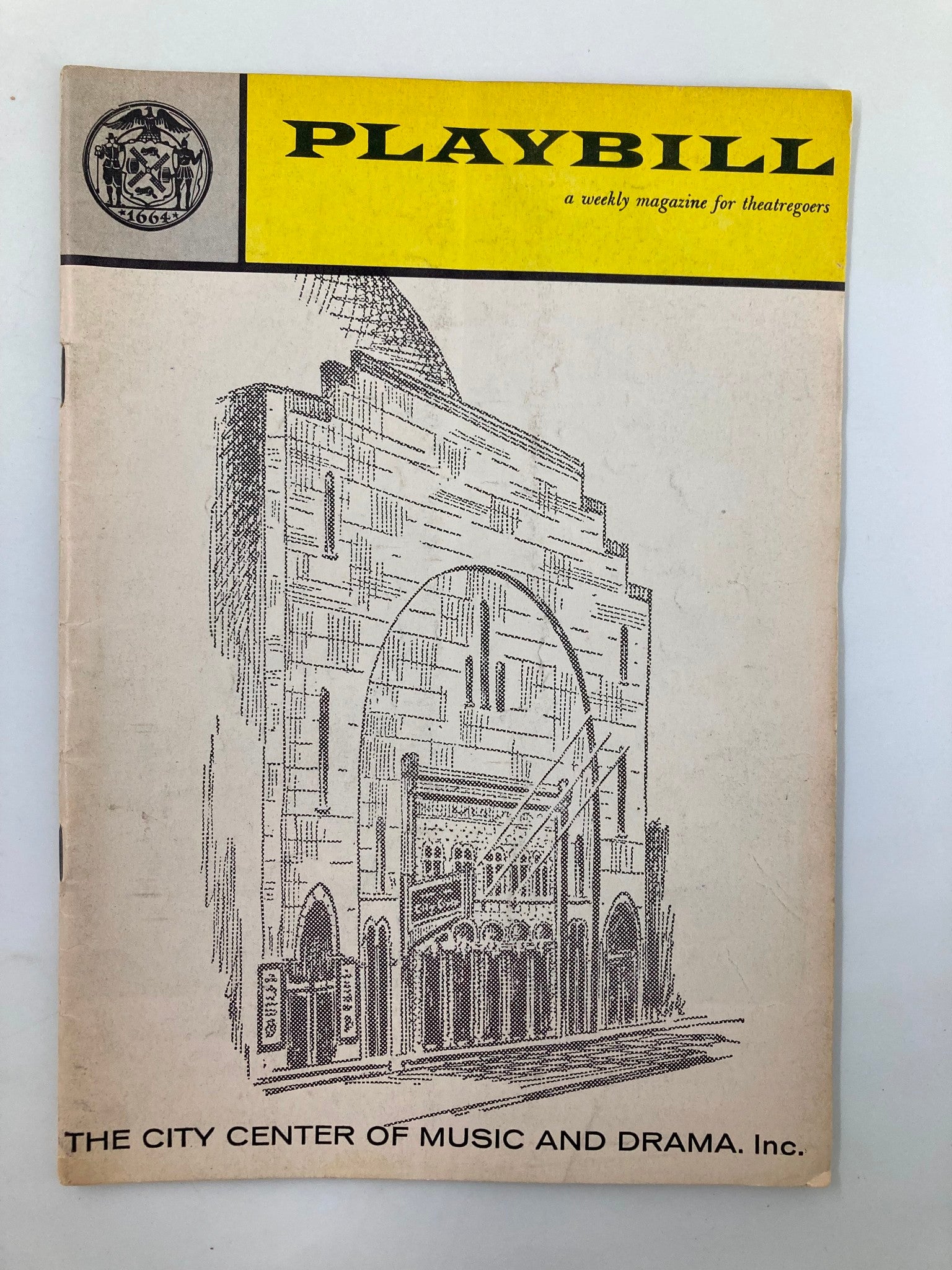 1961 Playbill New York City Center Sheila Bond, Harvey Stone in Pal Joey