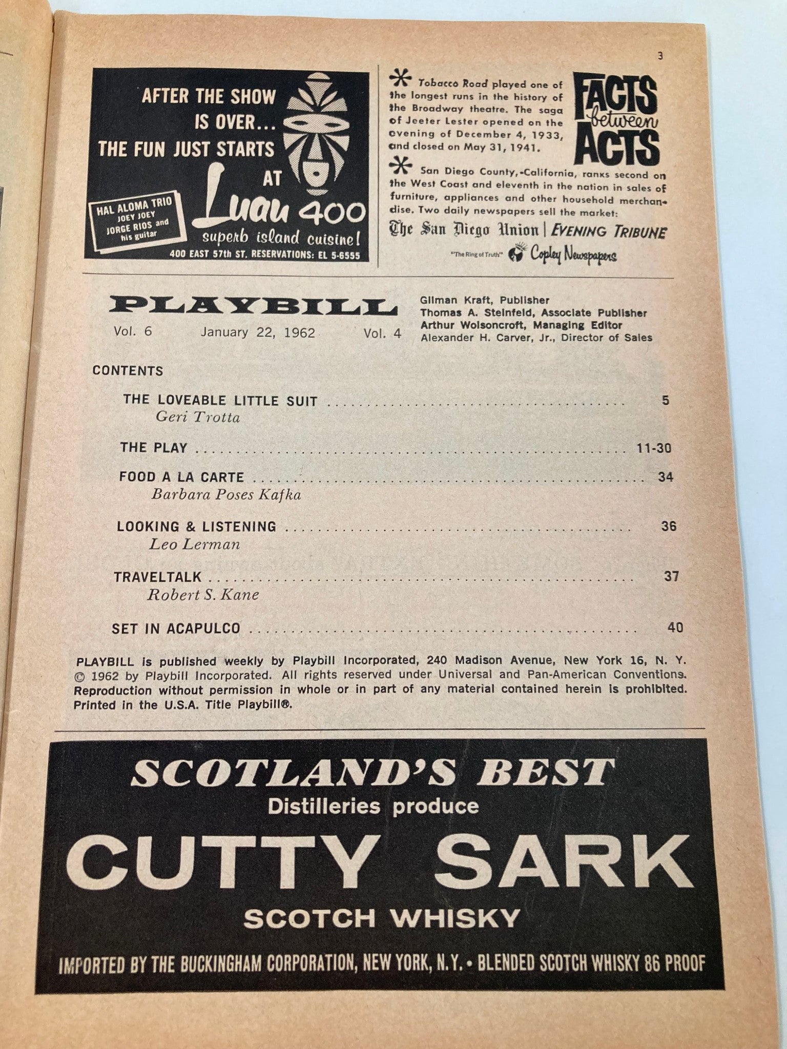 1962 Playbill The Booth Theatre Julie Harris in A Shot in the Dark