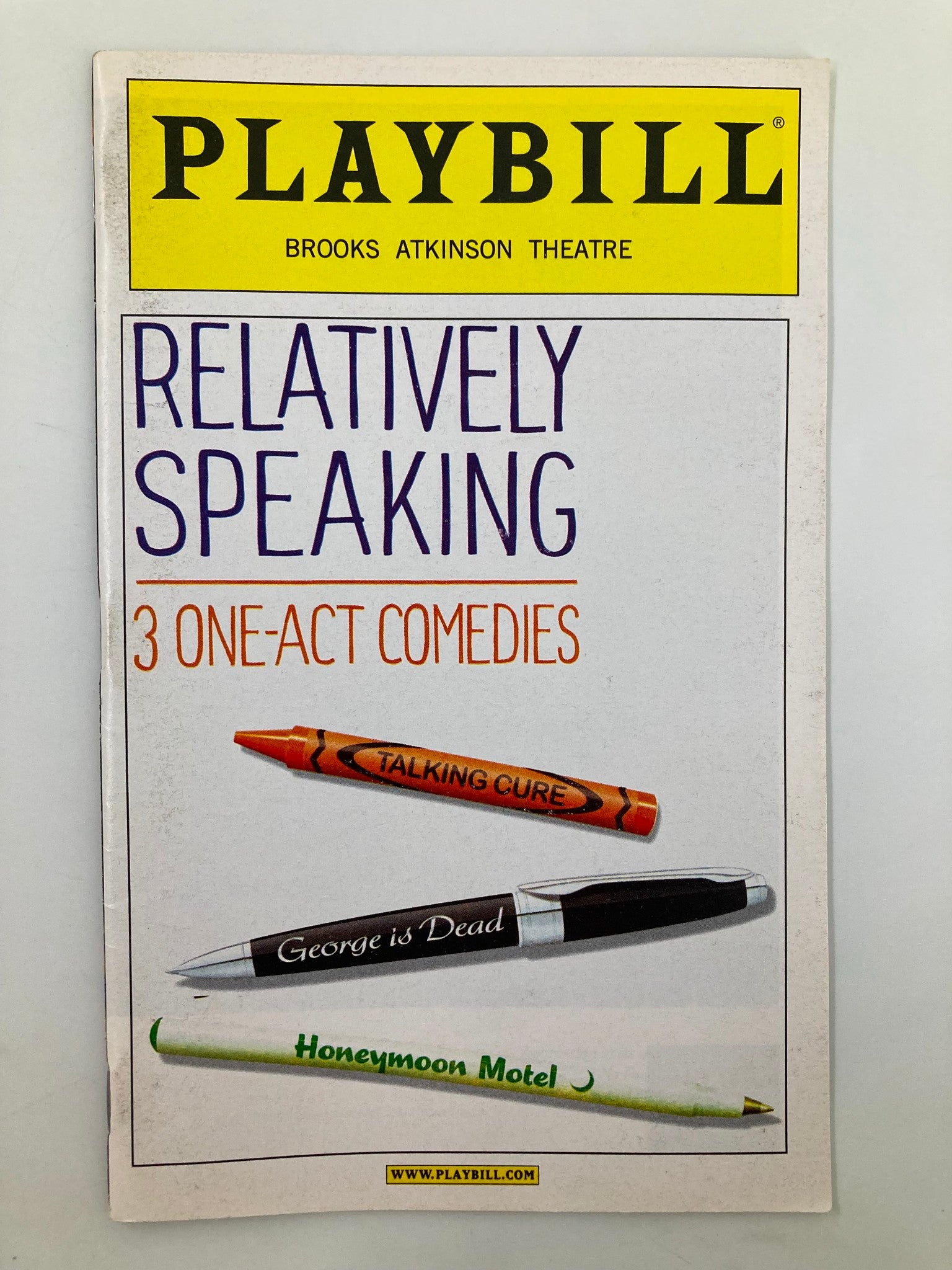 2011 Playbill Brooks Atkinson Theatre Caroline Aaron in Relatively Speaking VG