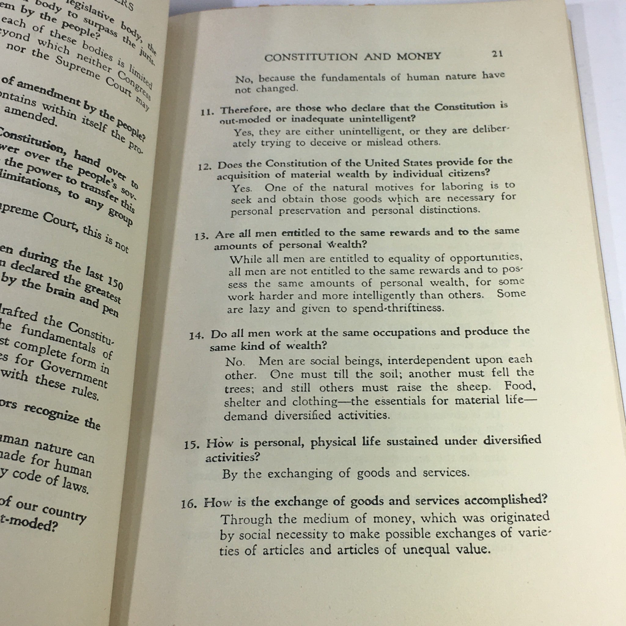 VTG 1937 Money Questions and Answers by Rev. Charles E. Coughlin Revised Edition