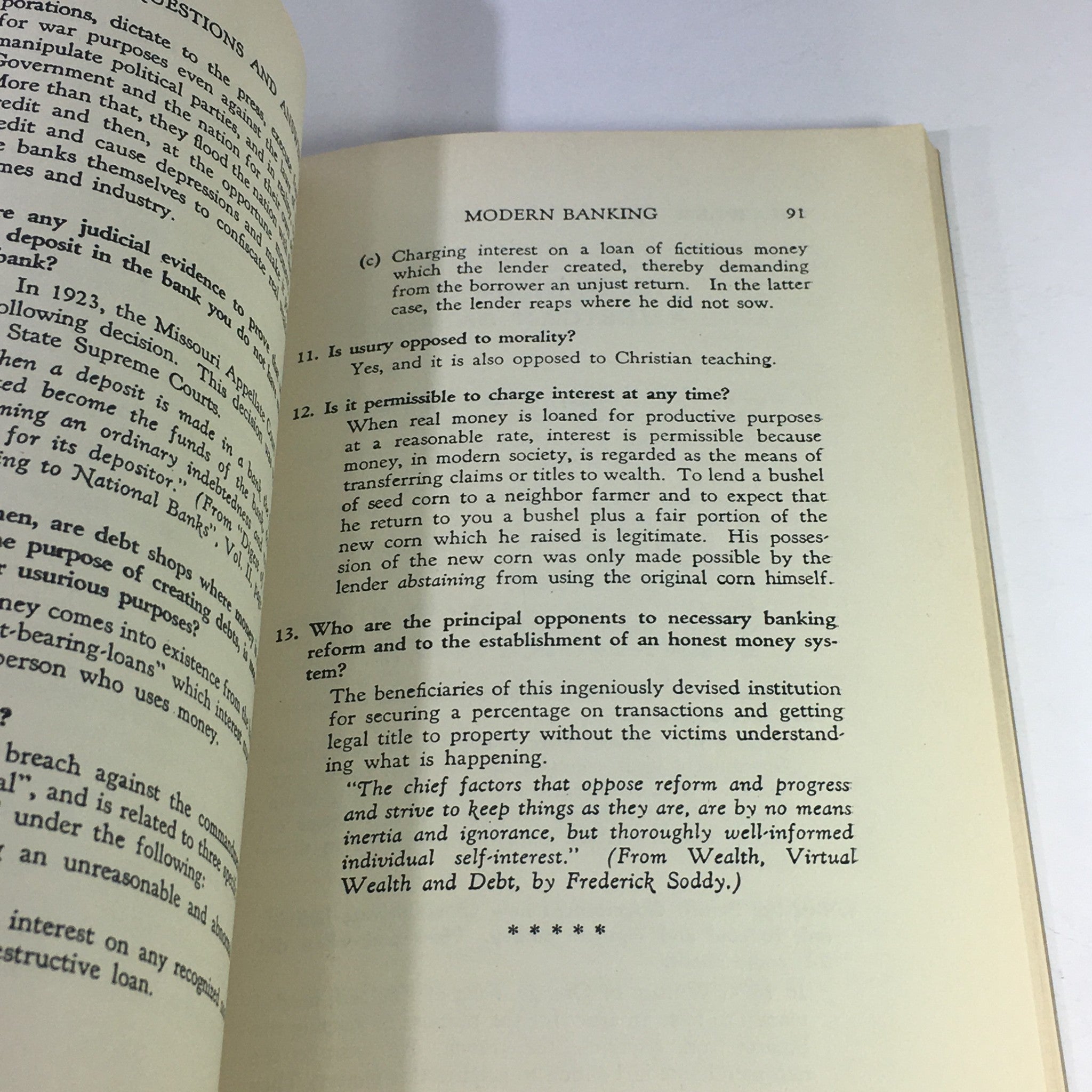 VTG 1937 Money Questions and Answers by Rev. Charles E. Coughlin Revised Edition